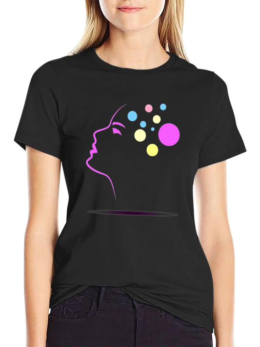 Modern Mind Black Tee - Stylish Graphic Print