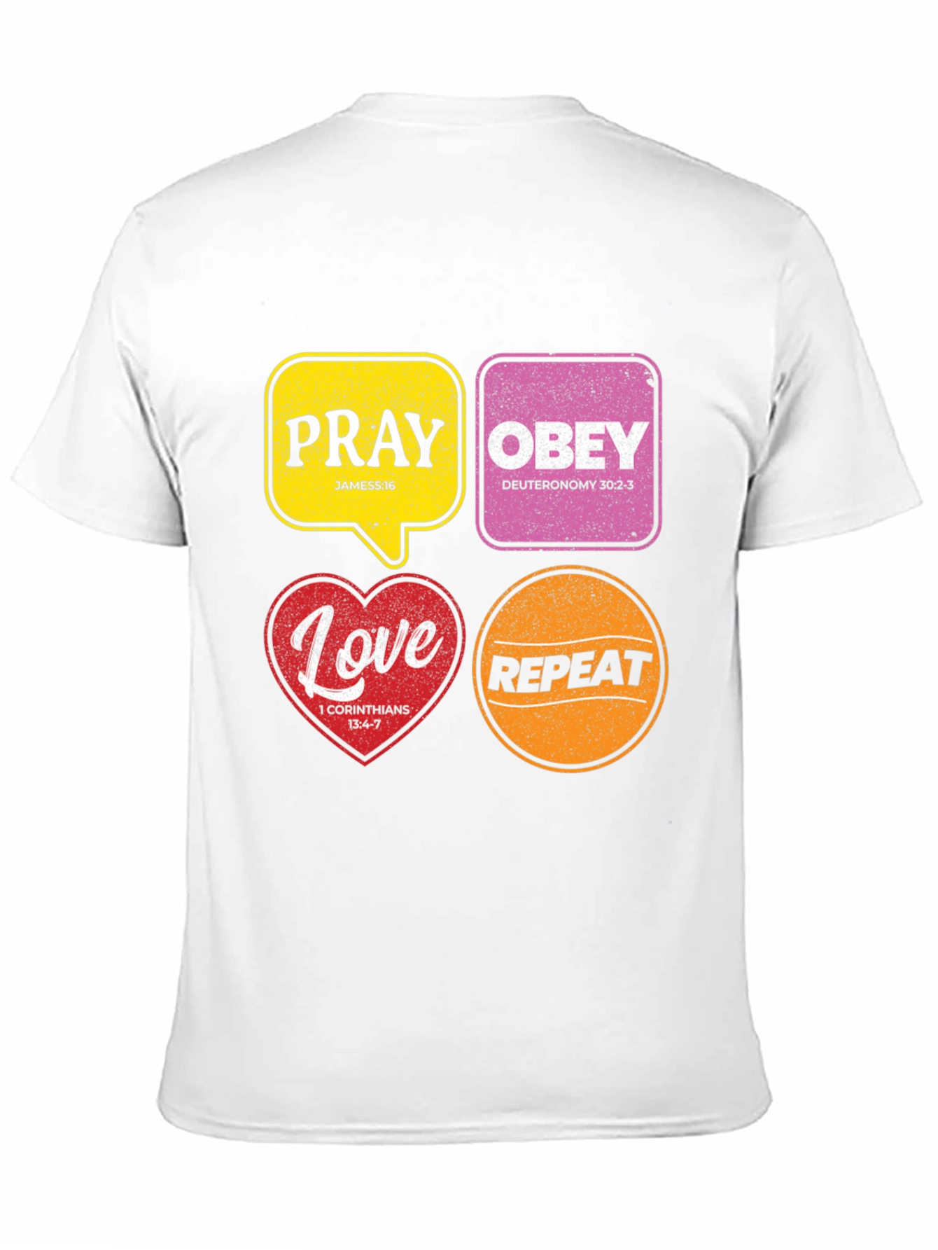 Pray Obey Love Repeat Christian T-Shirt