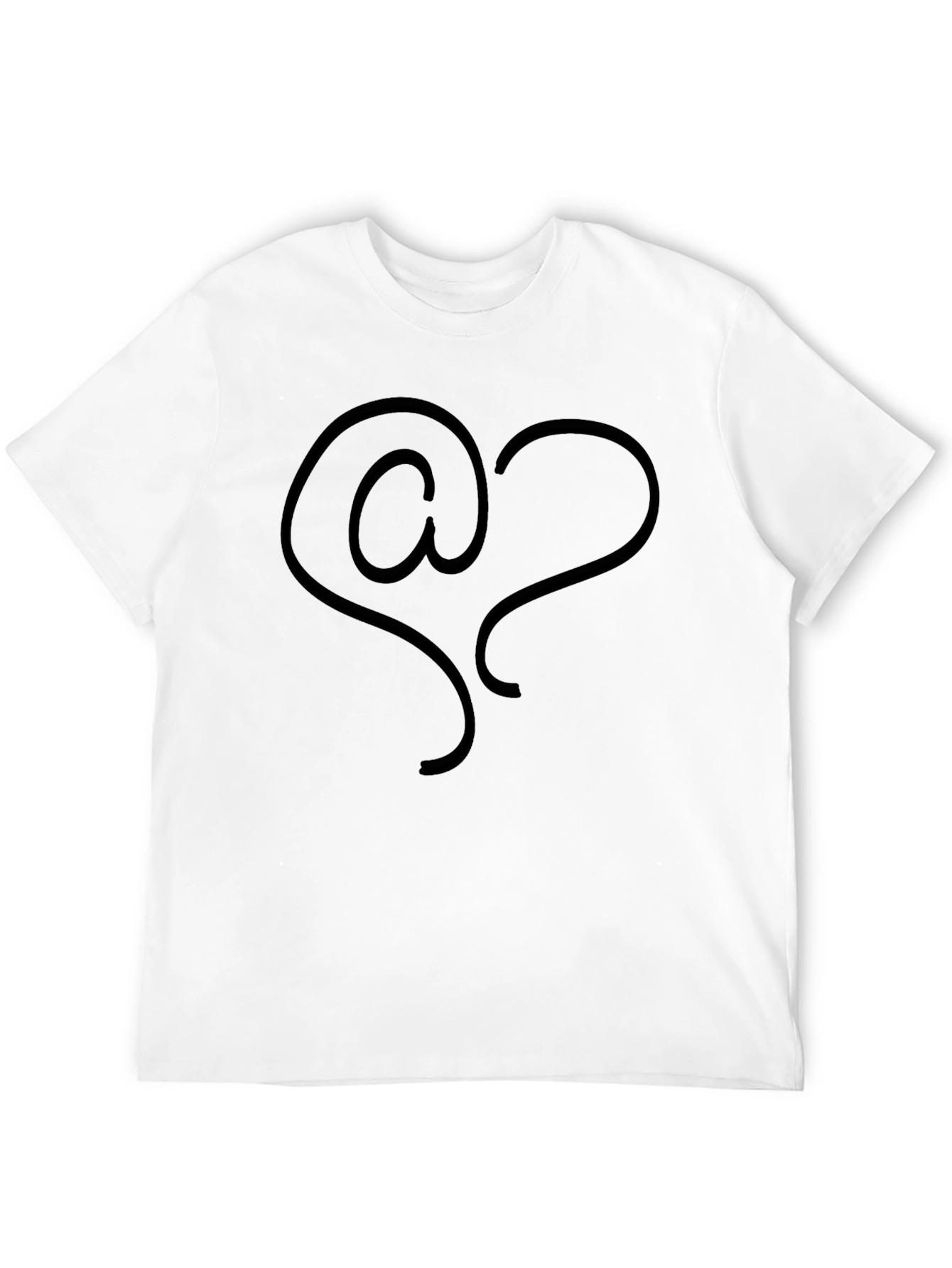 Black T-Shirt with Quirky At Heart Design