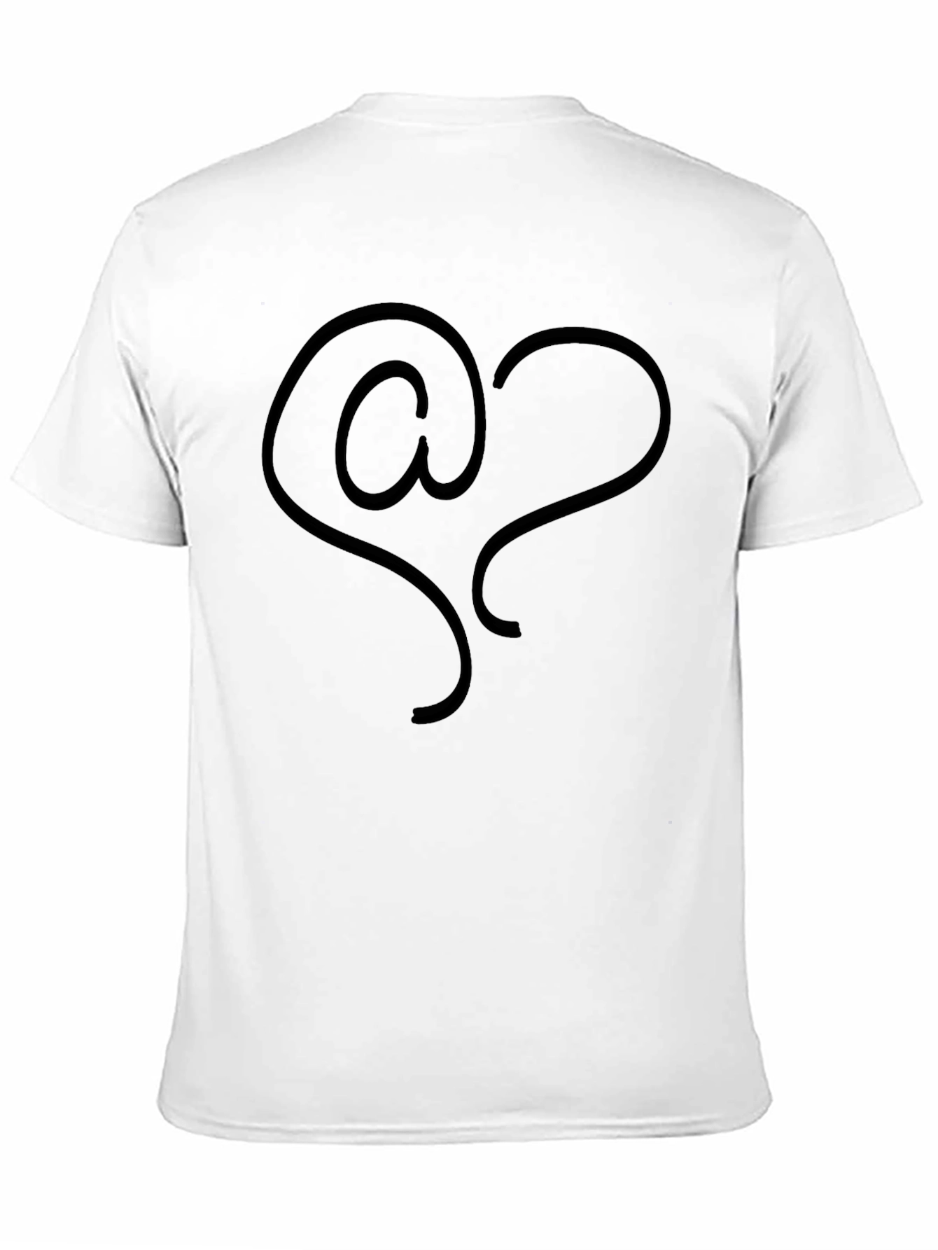 Black T-Shirt with Quirky At Heart Design