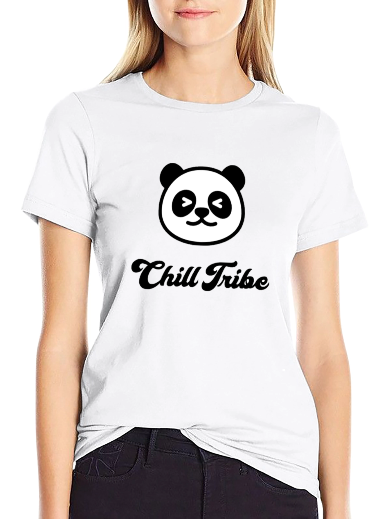 Chill Tribe Panda Graphic Tee - Black