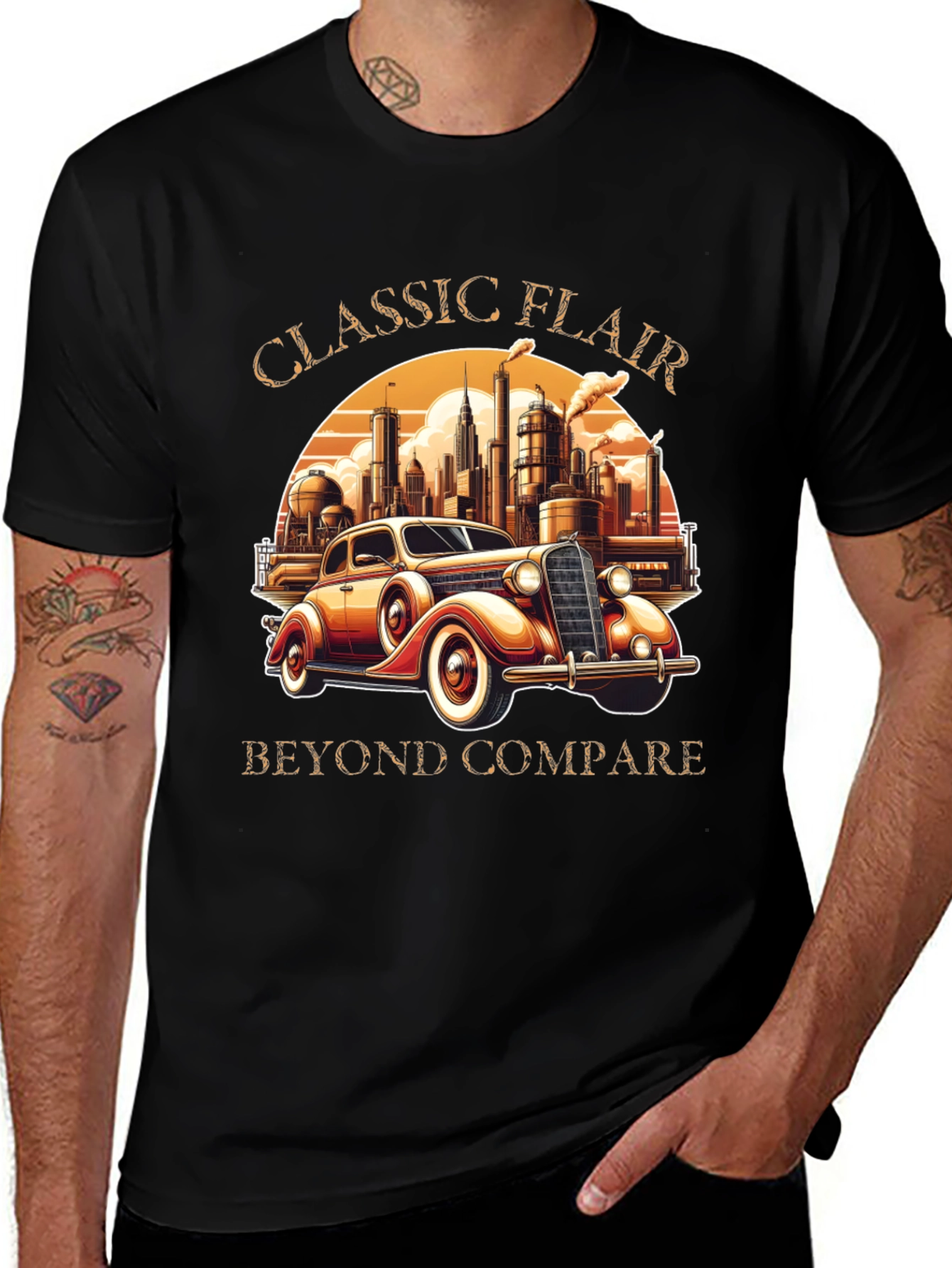 Classic Flair Car Graphic T-Shirt
