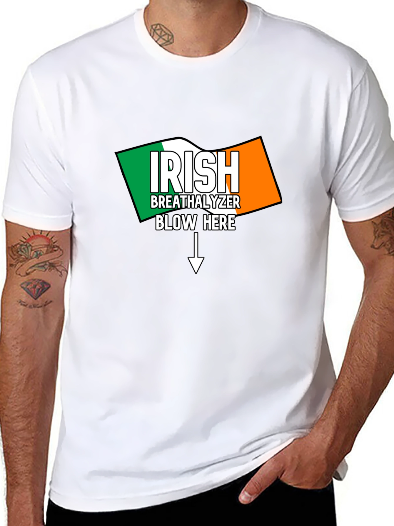 Irish Breathalyzer Blow Here T-Shirt
