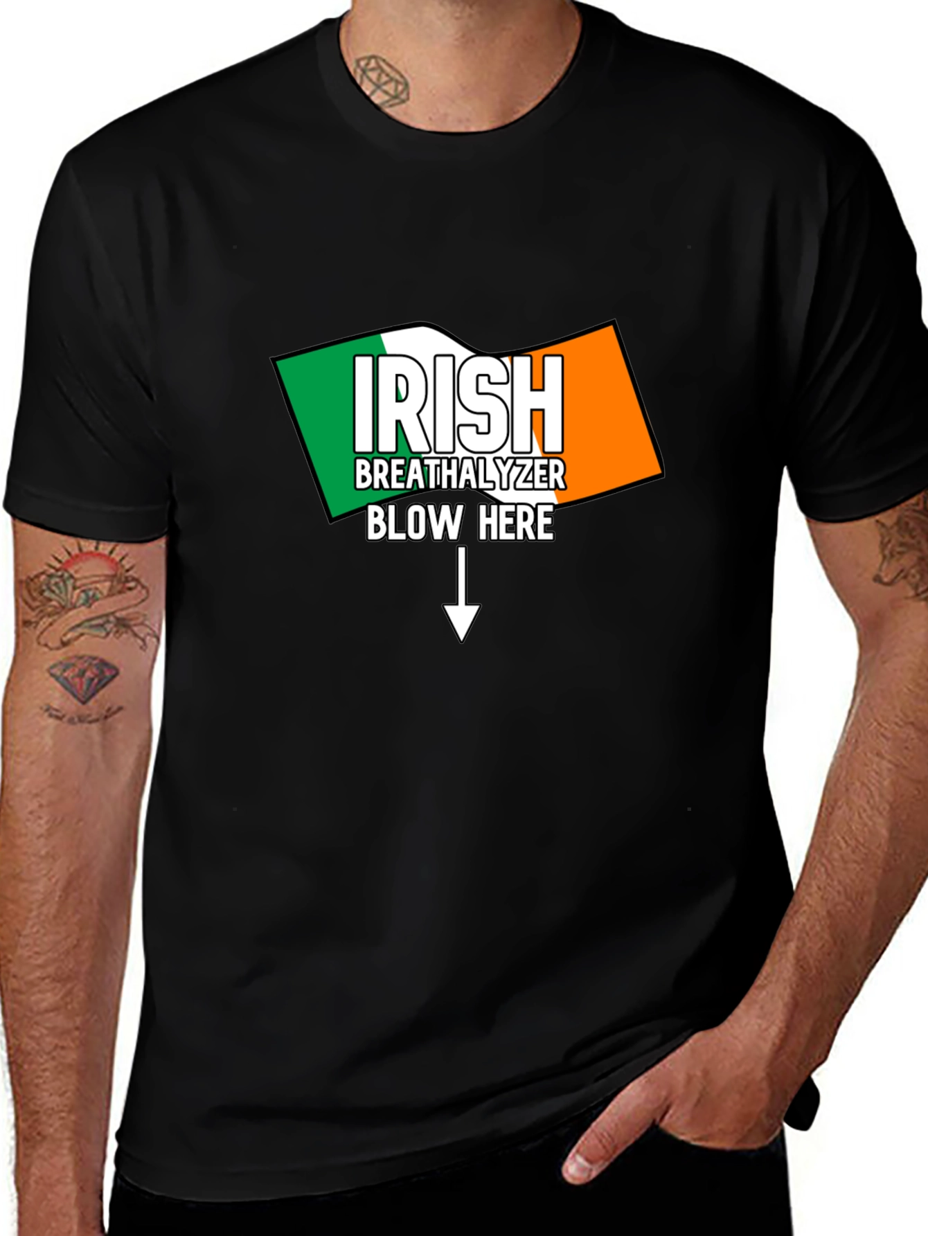 Irish Breathalyzer Blow Here T-Shirt