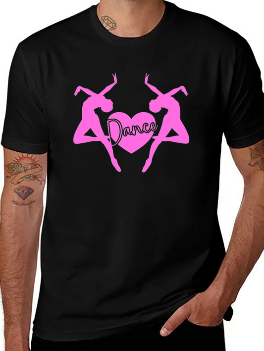Dance Heart T-Shirt - Pink Ballerina Design