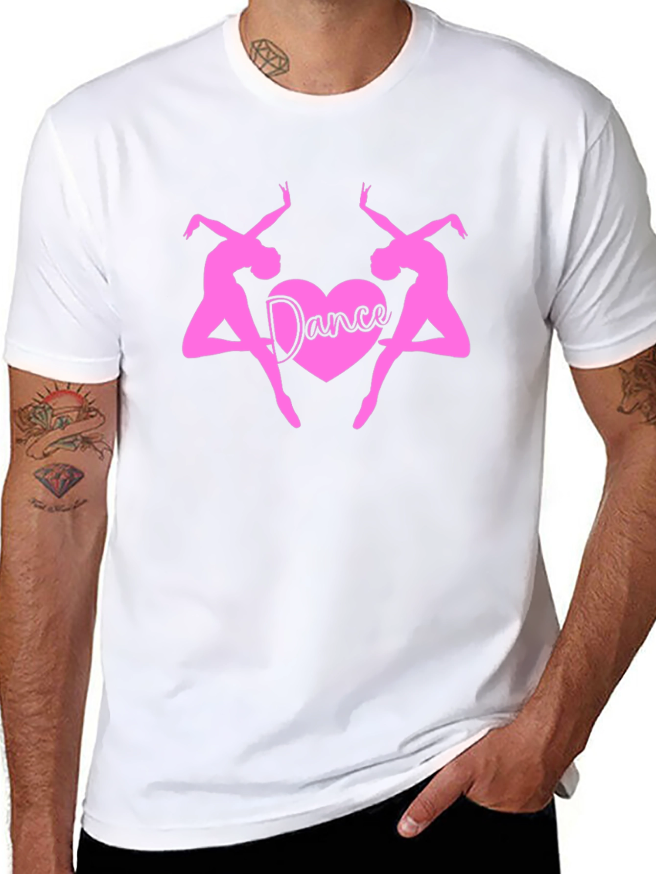 Dance Heart T-Shirt - Pink Ballerina Design