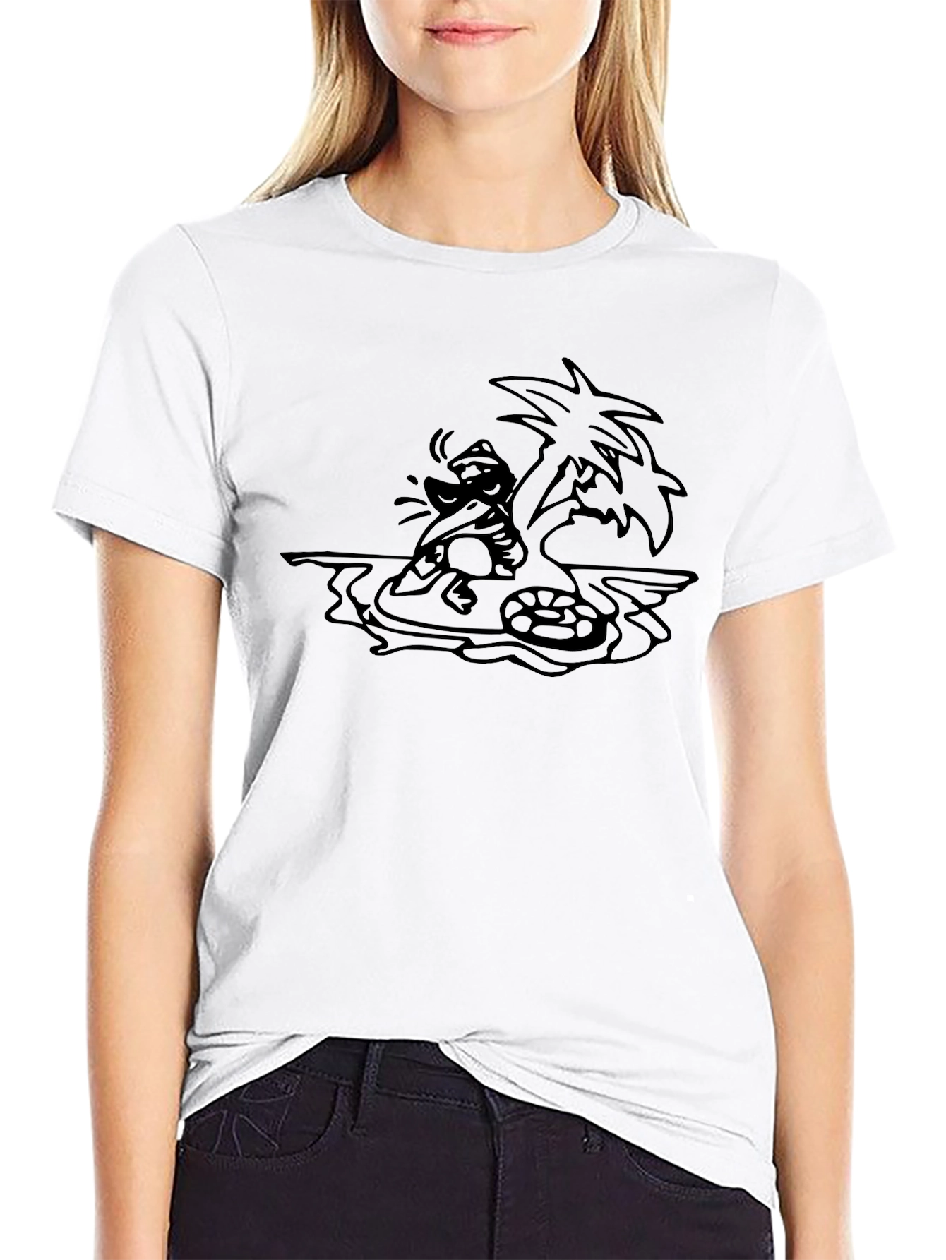 Island Escape Black Graphic Tee