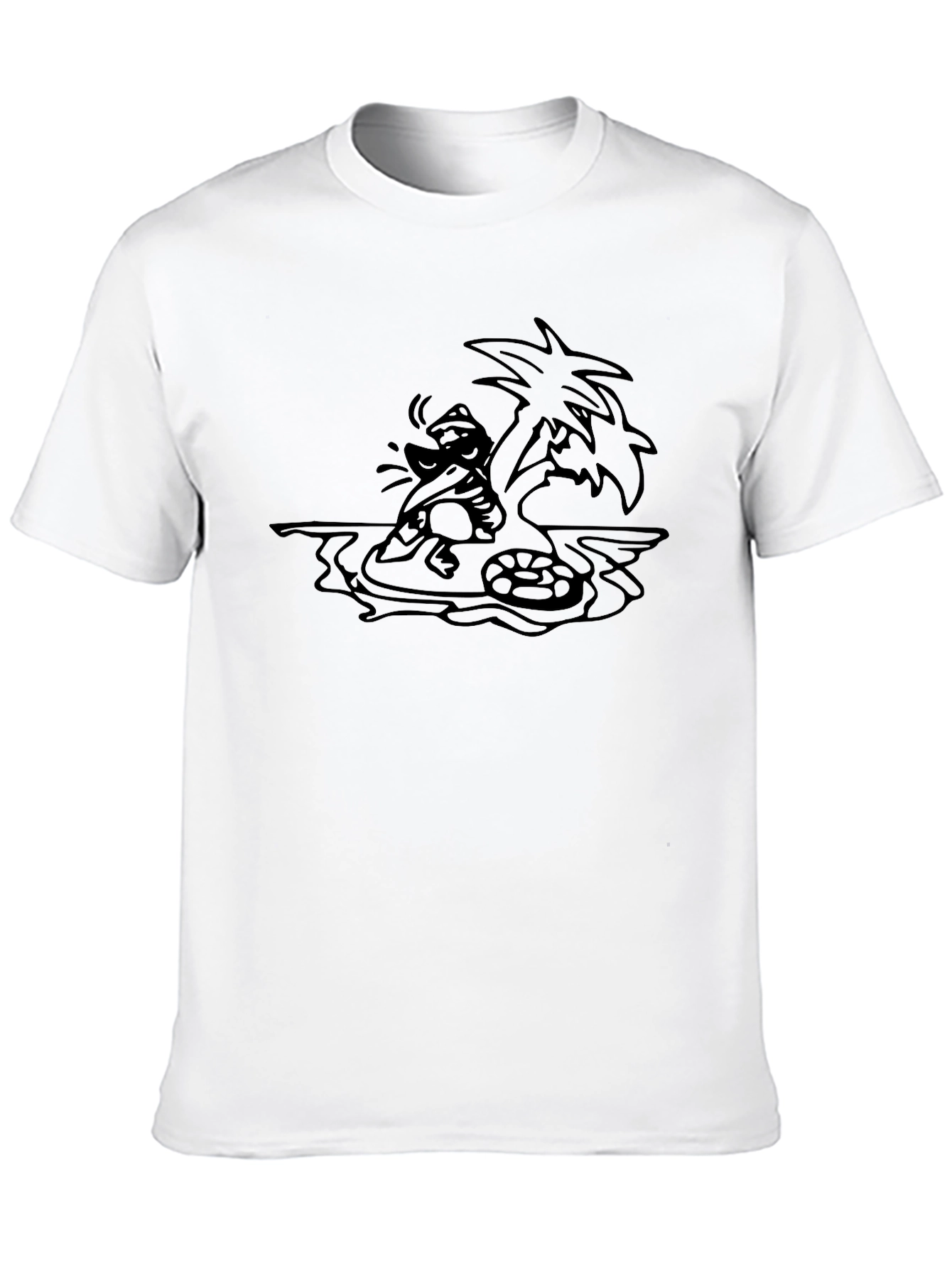 Island Escape Black Graphic Tee