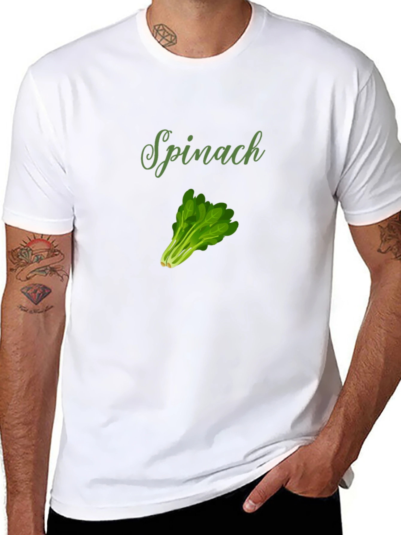 Spinach Graphic Tee - Fresh & Fun!