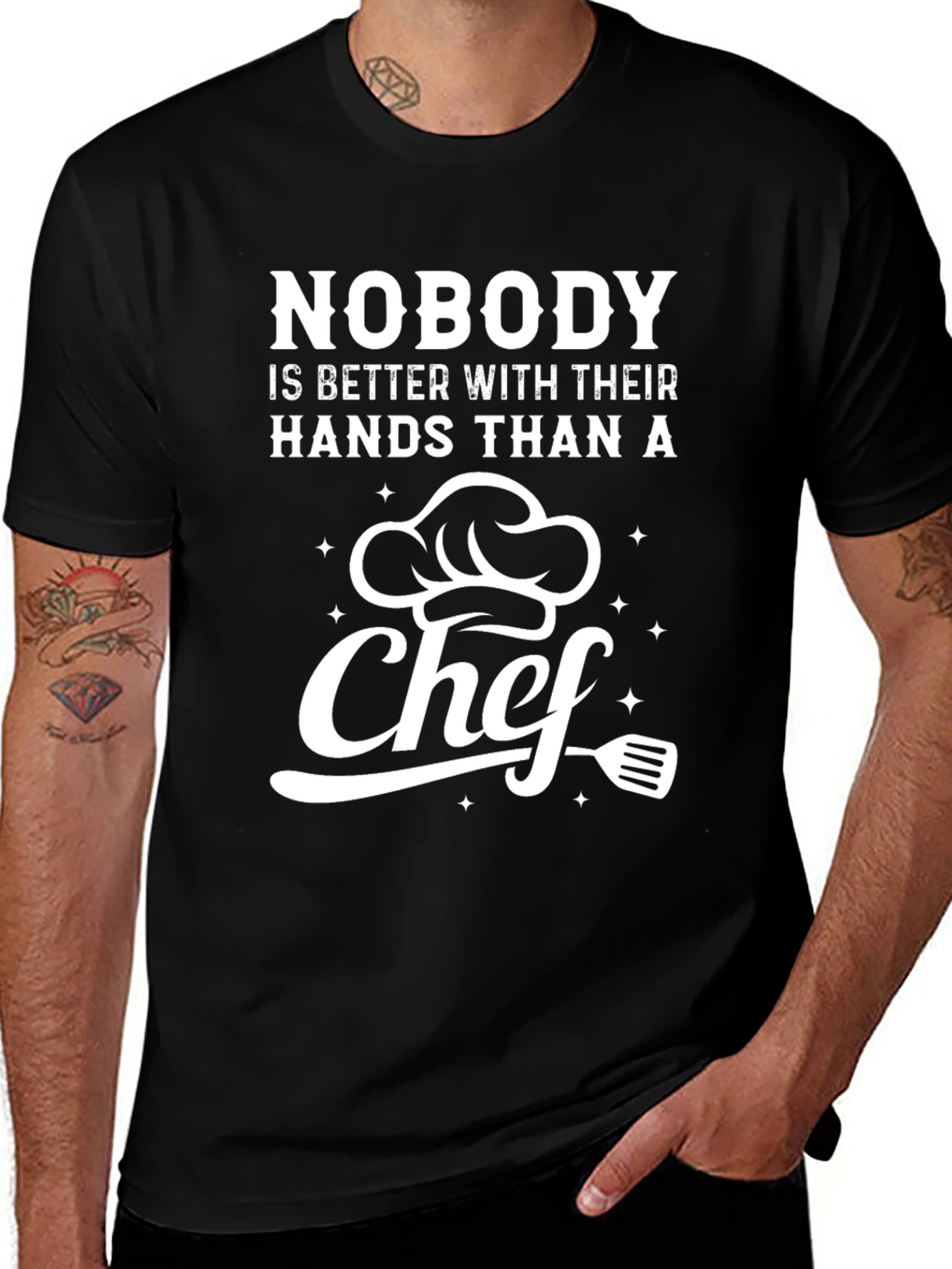Funny Chef T-Shirt - Nobody Better with Their Hands