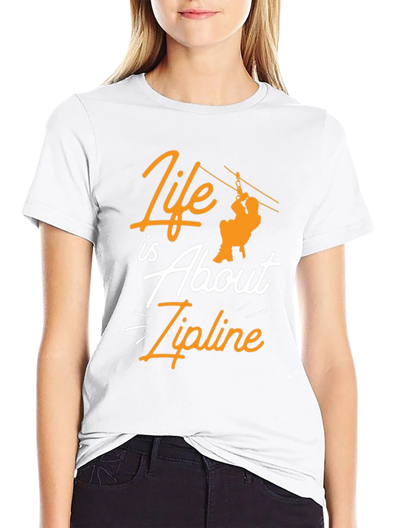 Zipline Adventure Black Graphic Tee