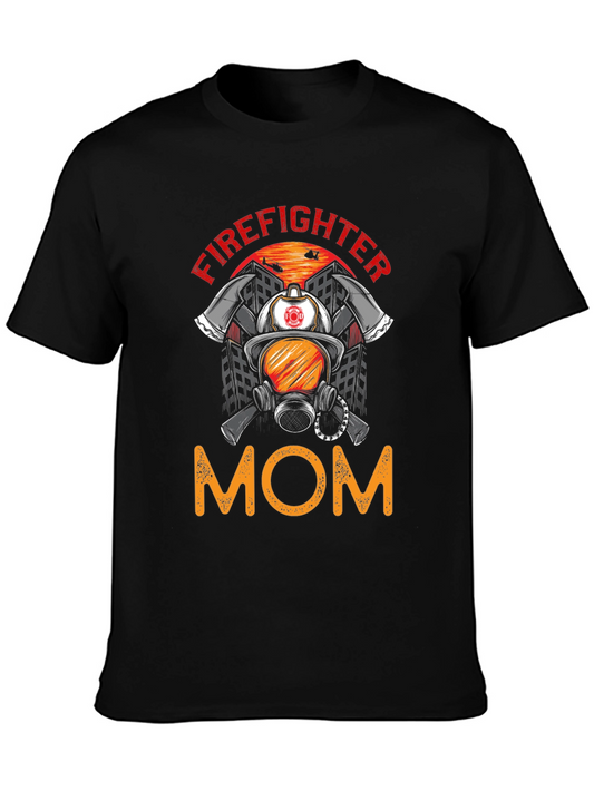 Firefighter Mom Graphic T-Shirt - Support Our Heroes