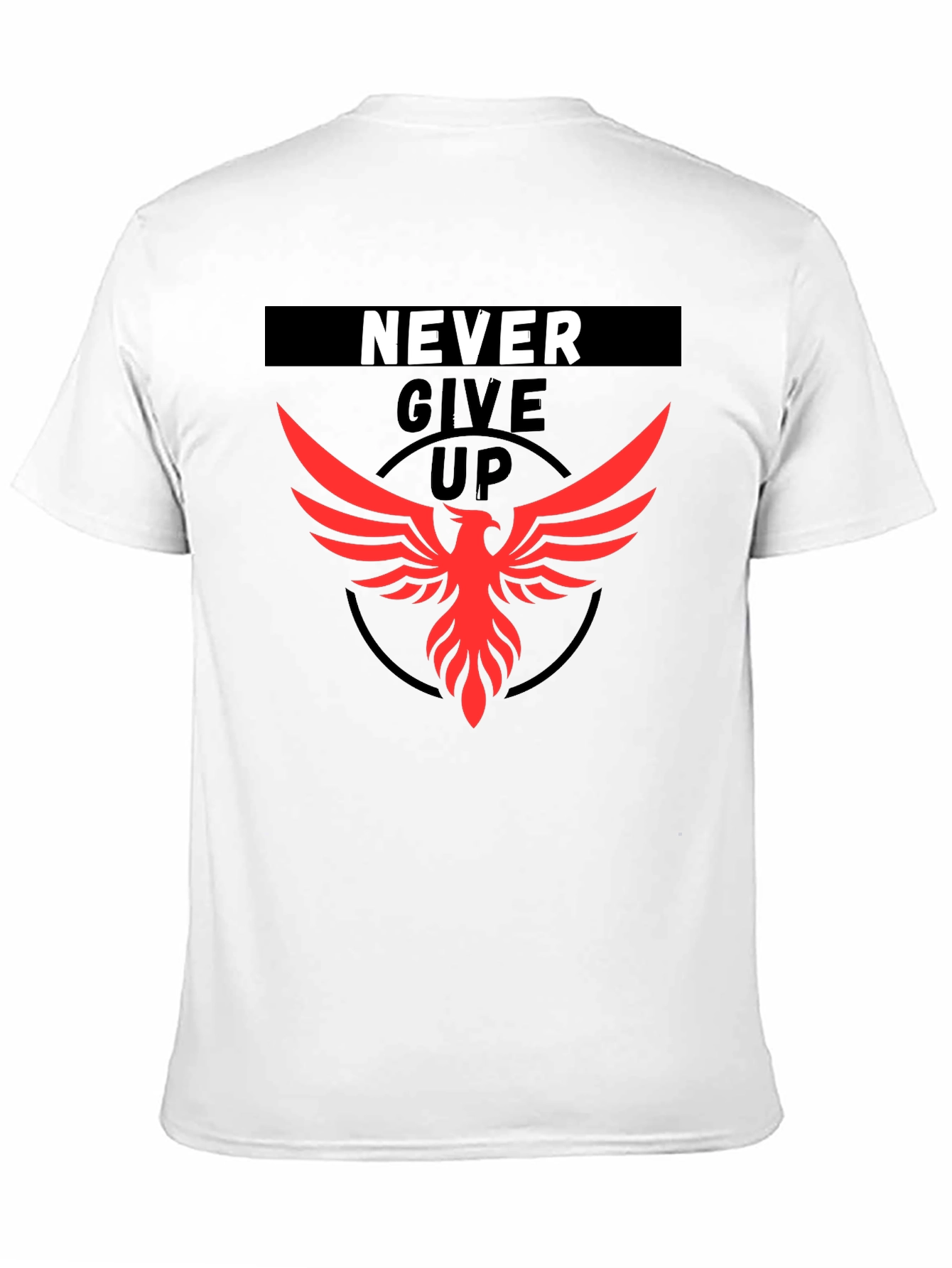 Never Give Up Phoenix Graphic Tee - Black