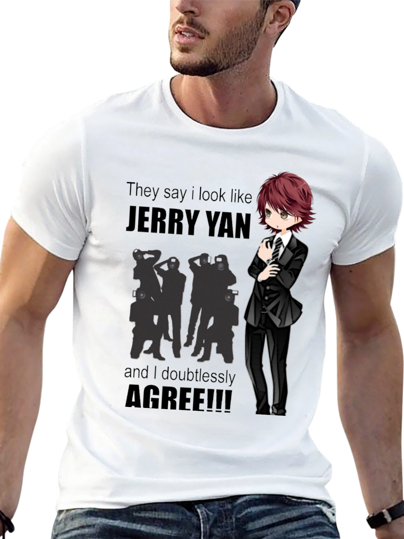 Jerry Yan Fan T-Shirt - Humorous Anime Design