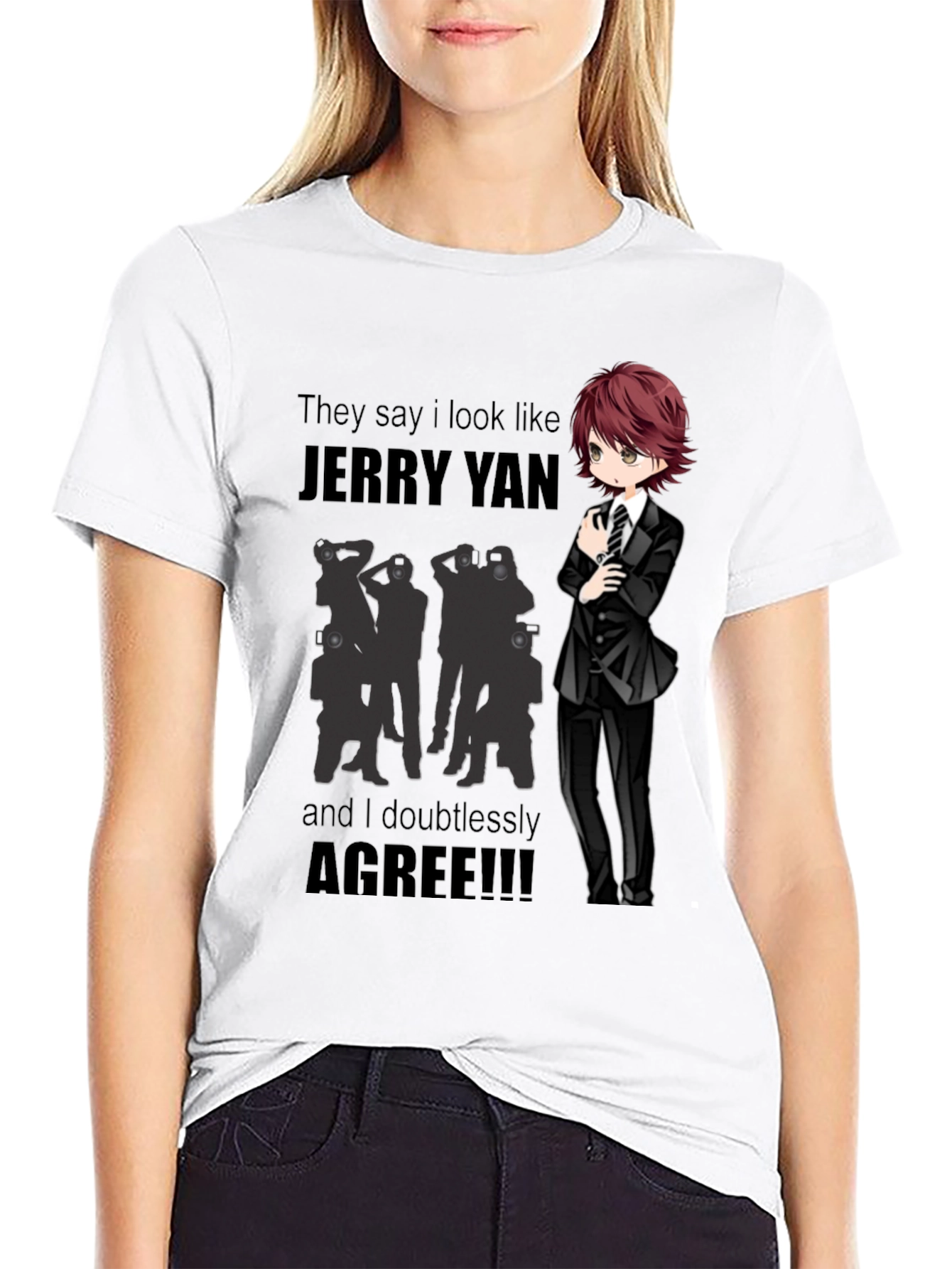 Jerry Yan Fan T-Shirt - Humorous Anime Design