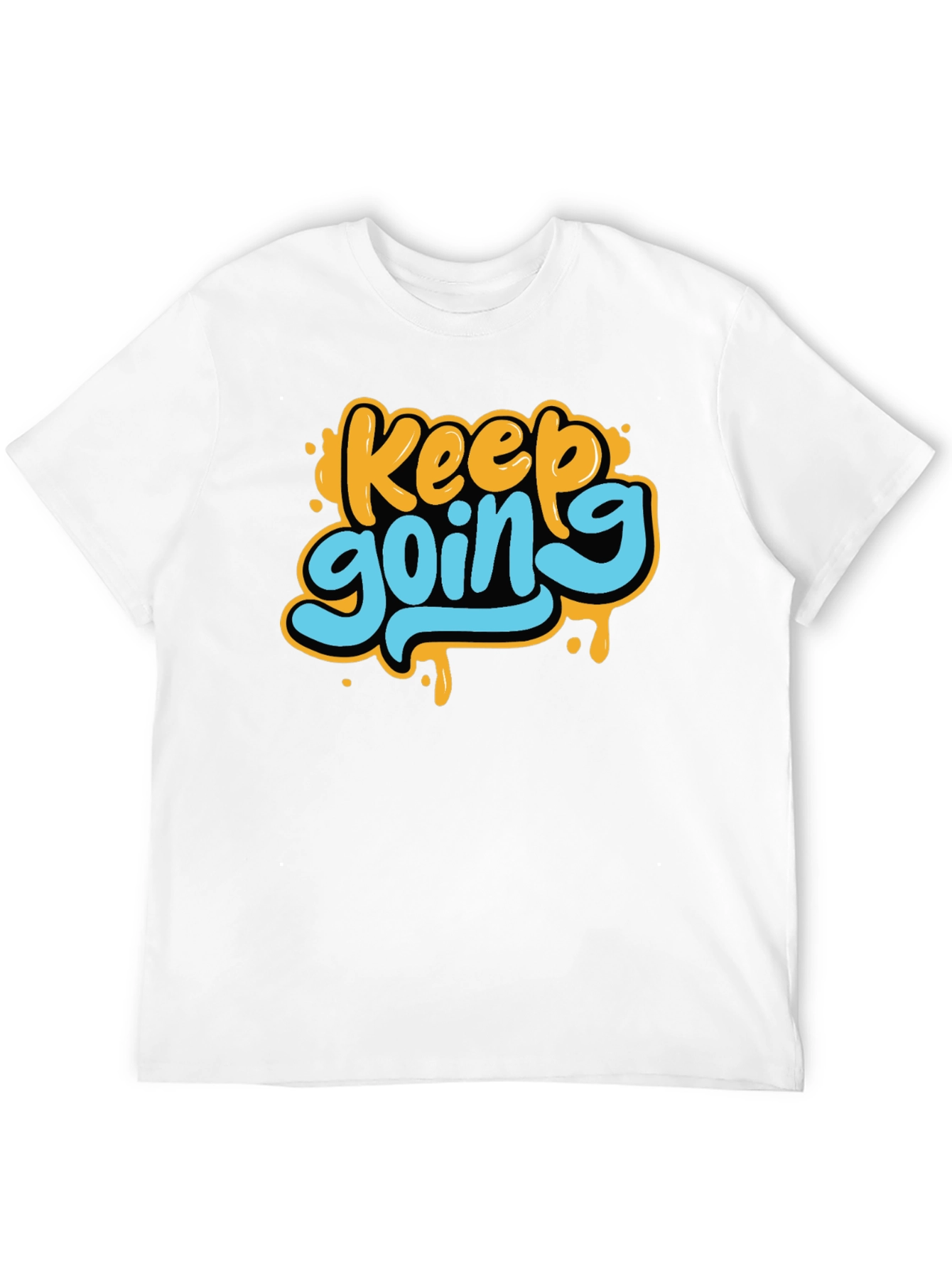Keep Going Black Graphic T-Shirt