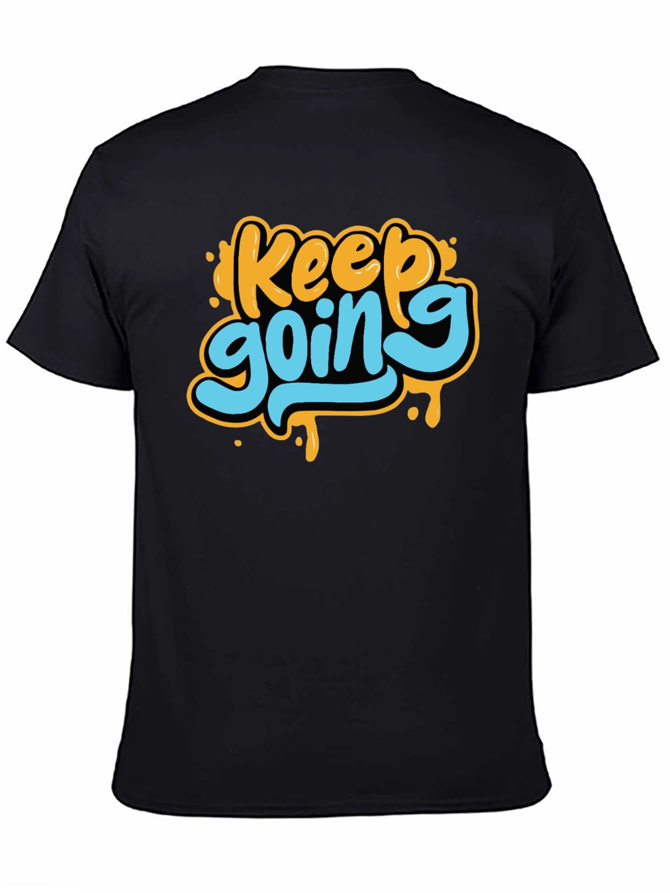 Keep Going Black Graphic T-Shirt
