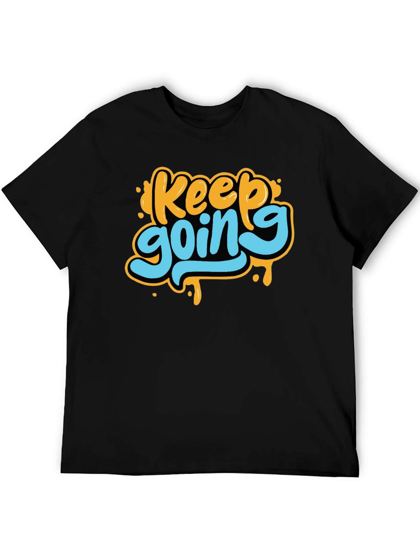 Keep Going Black Graphic T-Shirt