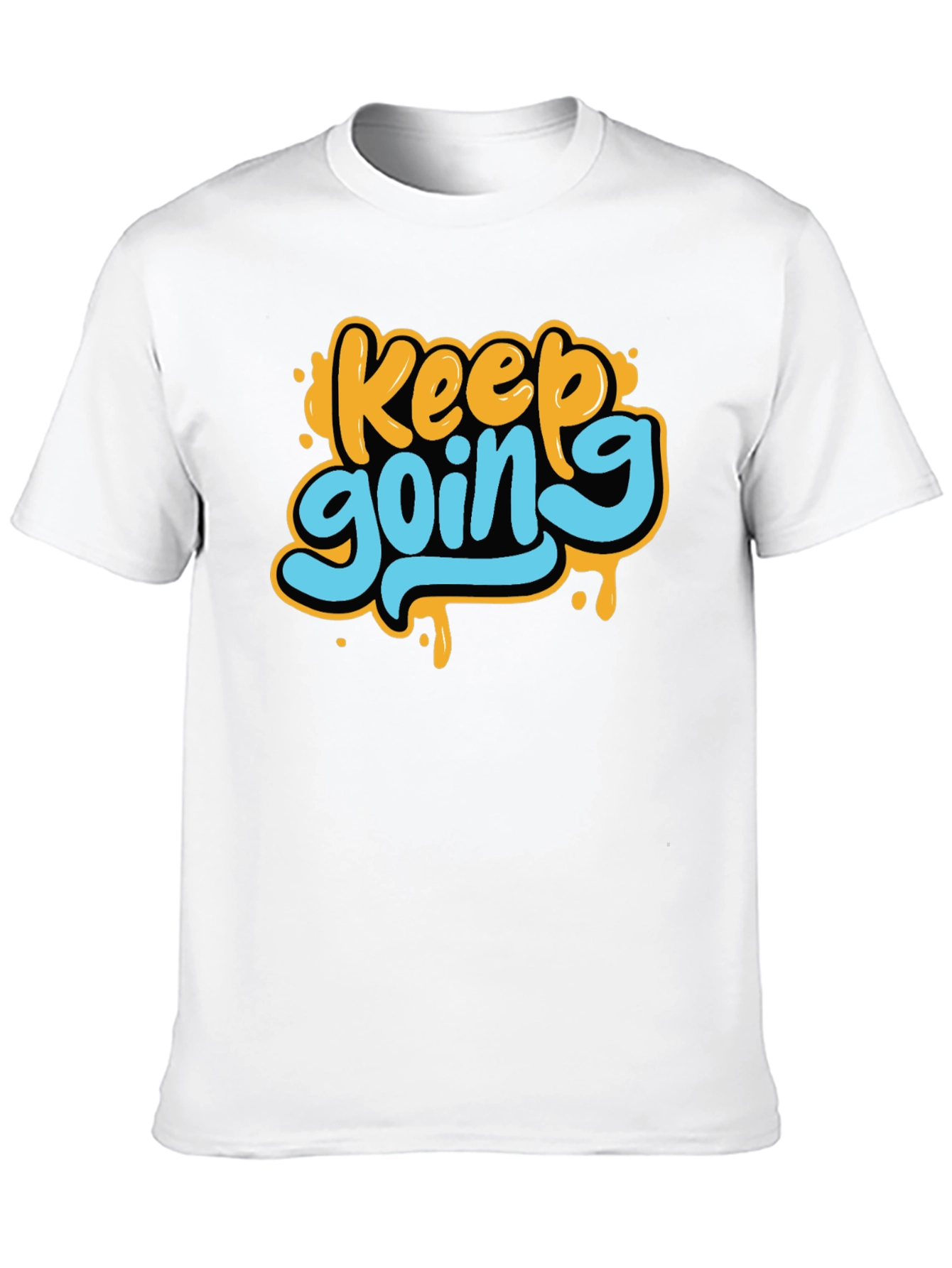 Keep Going Black Graphic T-Shirt