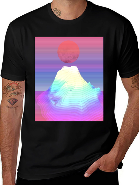 Retro Vaporwave Mountain Graphic Tee