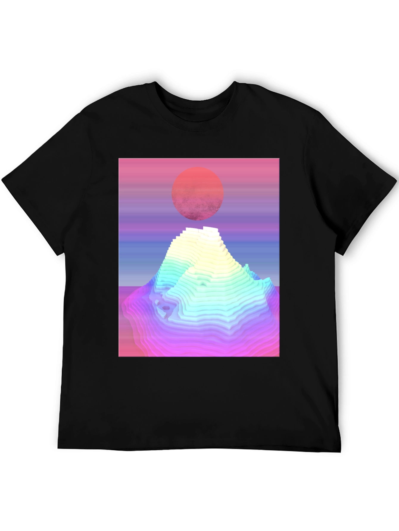 Retro Vaporwave Mountain Graphic Tee