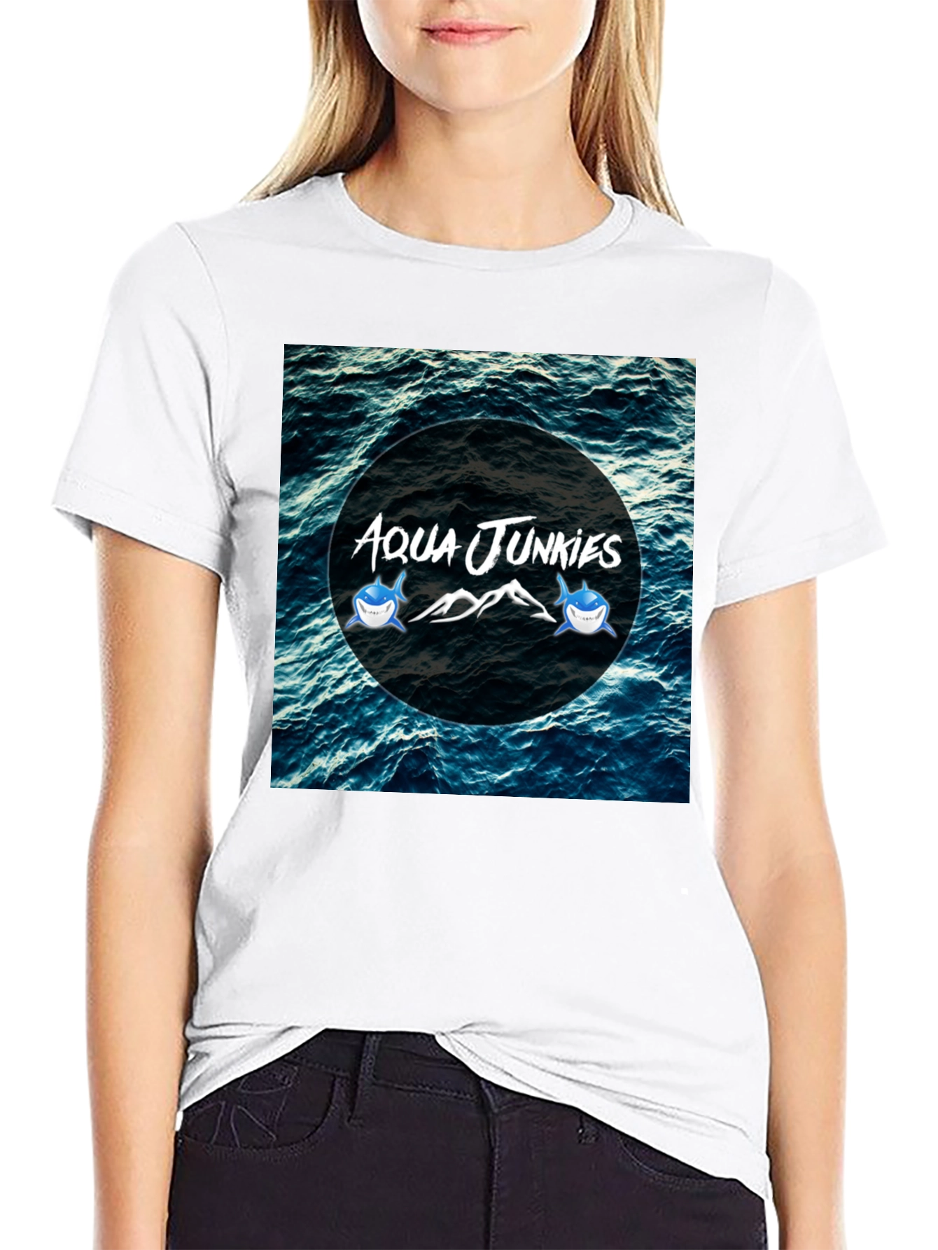 Aqua Junkies Graphic T-Shirt - Black
