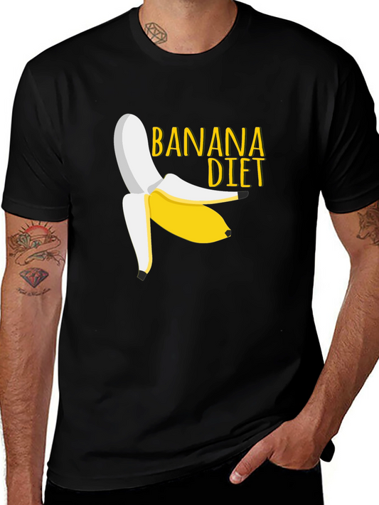 Banana Diet Graphic Tee - Unisex Black T-Shirt