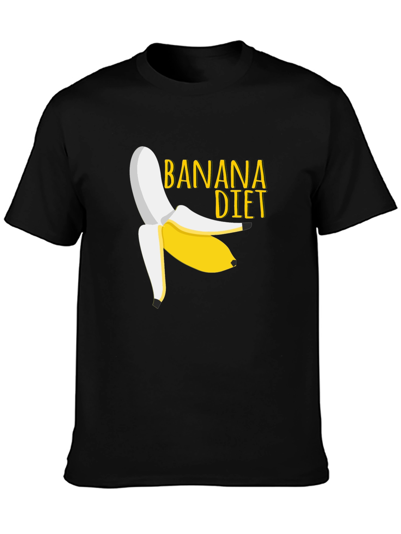 Banana Diet Graphic Tee - Unisex Black T-Shirt
