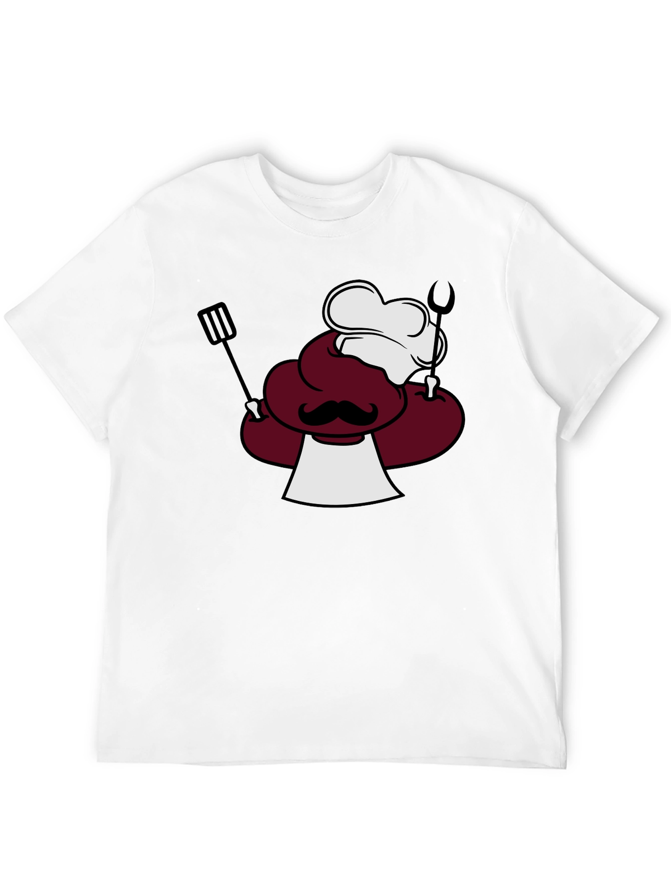 Chef Cartoon Graphic Black T-Shirt