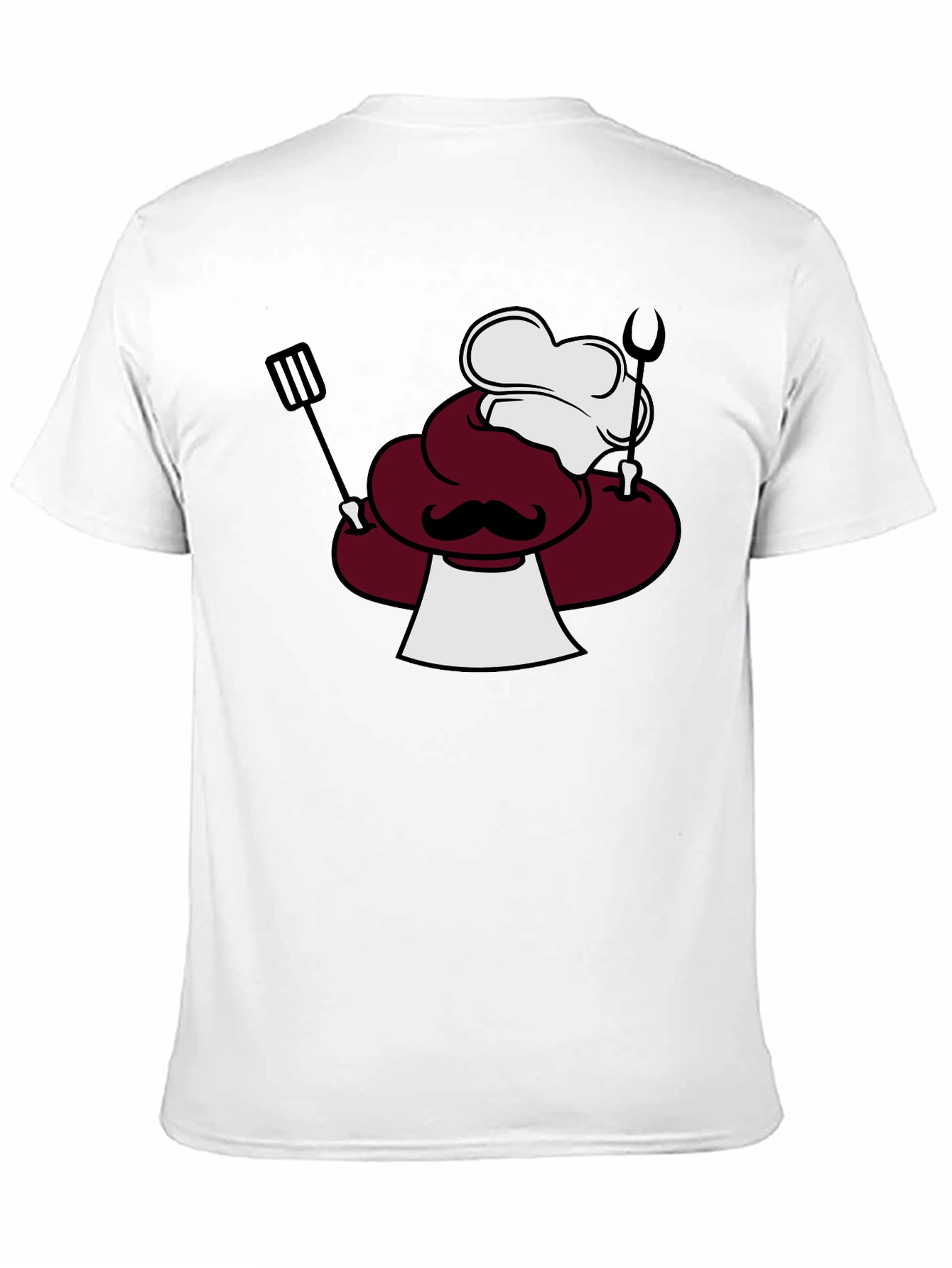 Chef Cartoon Graphic Black T-Shirt
