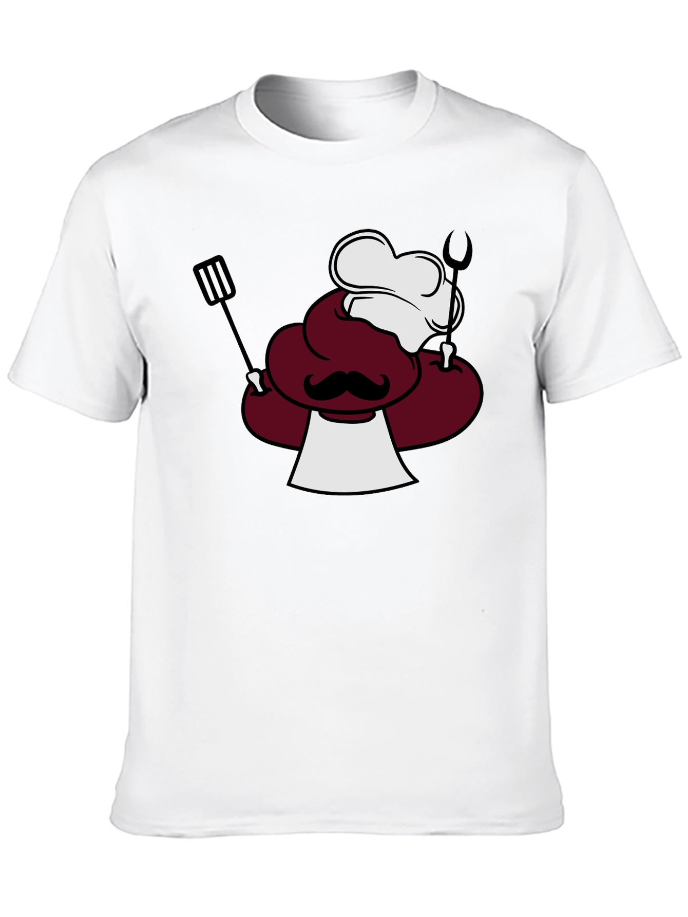 Chef Cartoon Graphic Black T-Shirt