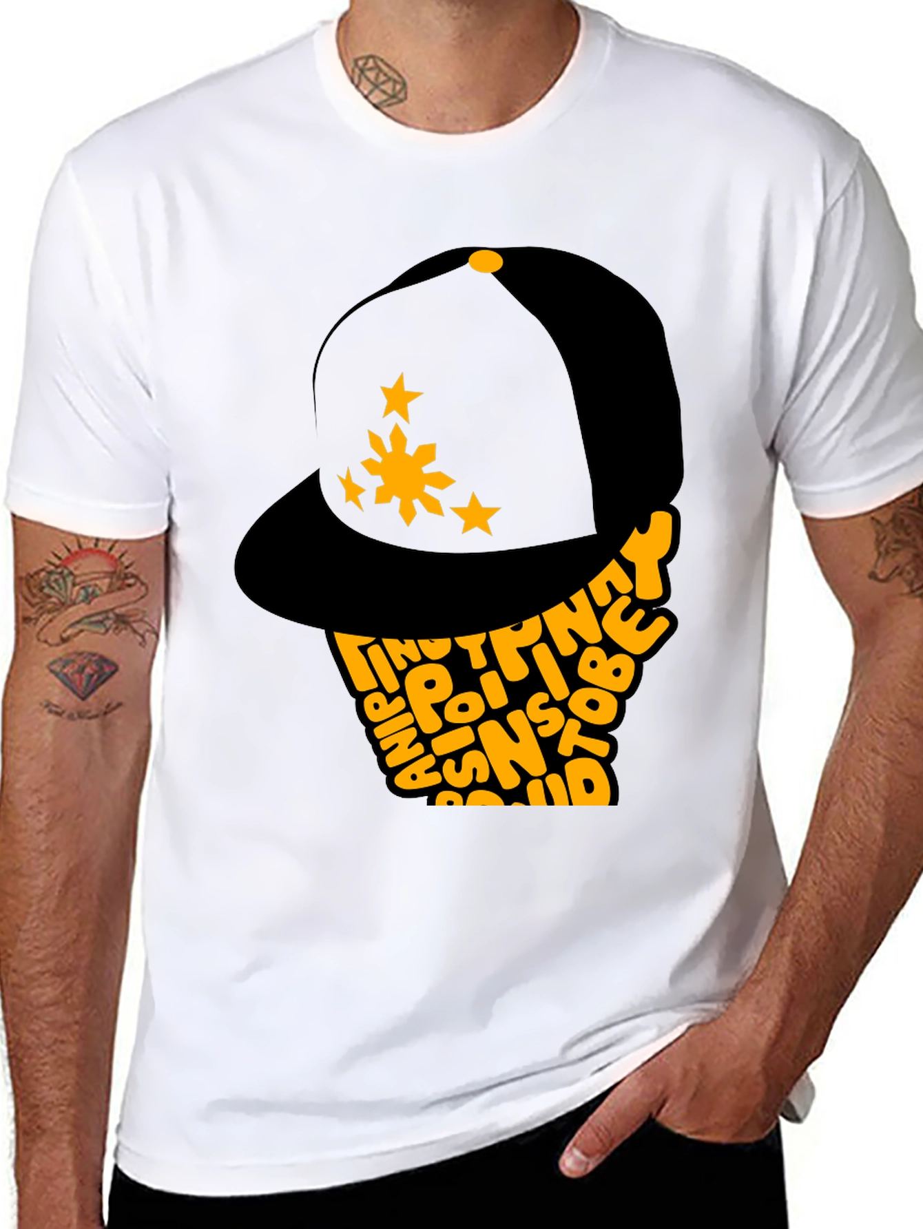 Philippines Pride T-Shirt: Filipino Star Hat Design