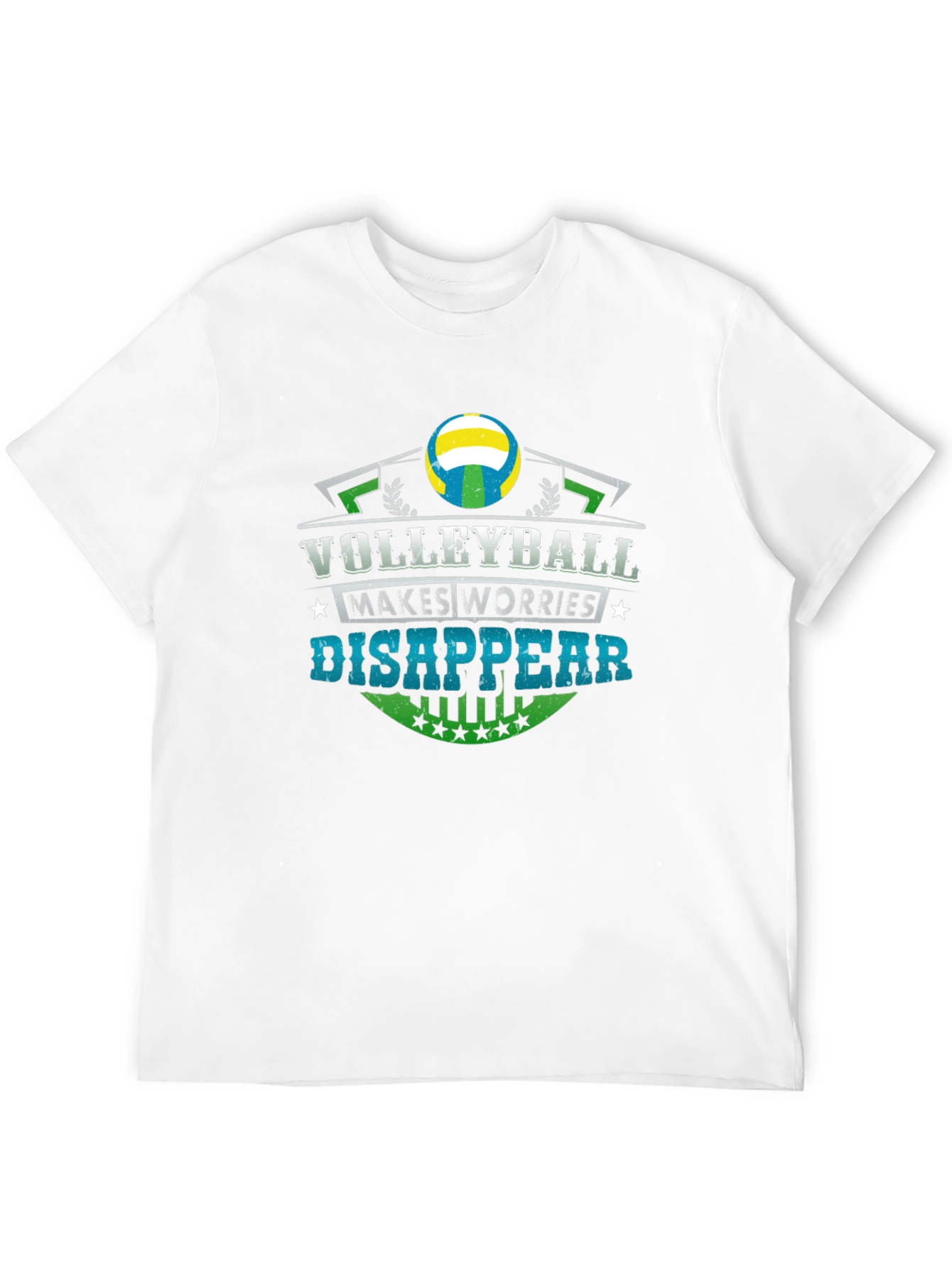 Volleyball Makes Worries Disappear Black T-Shirt