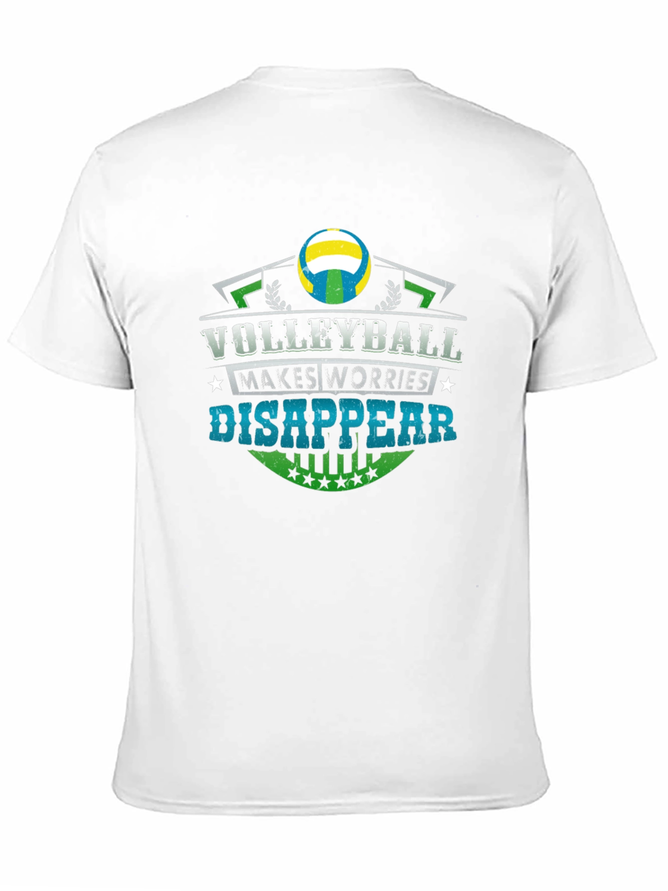 Volleyball Makes Worries Disappear Black T-Shirt