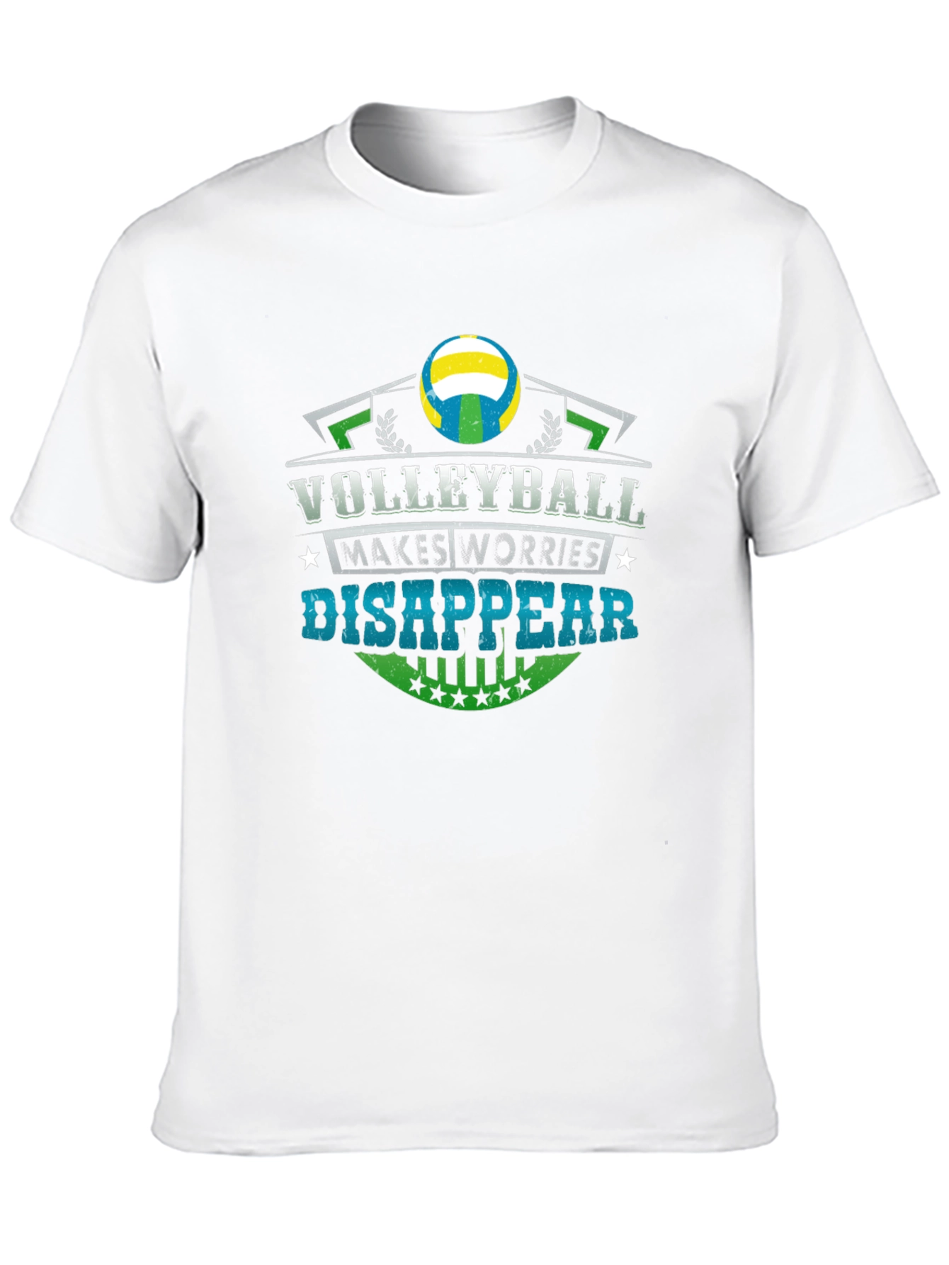 Volleyball Makes Worries Disappear Black T-Shirt