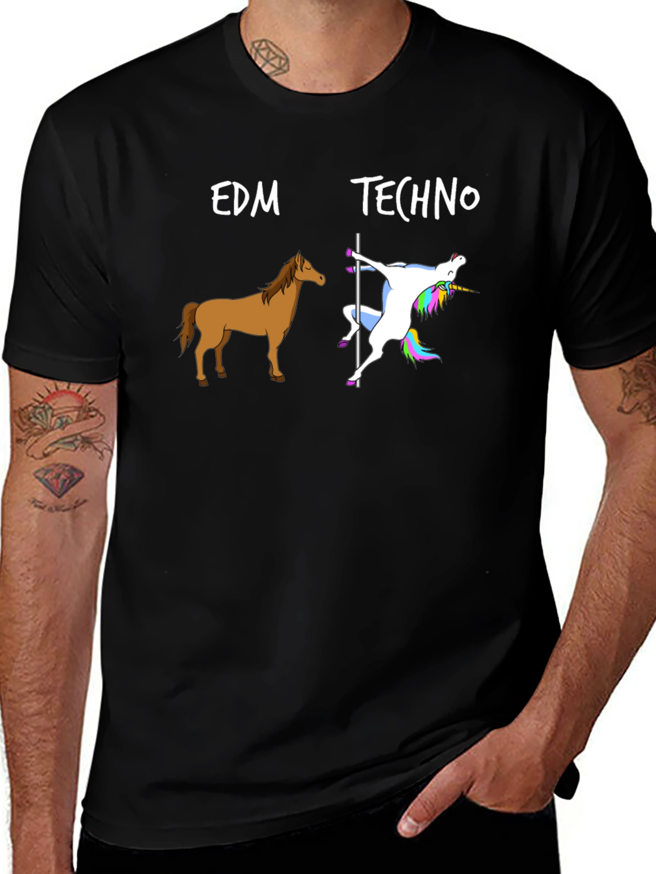 EDM Techno Horse Unicorn T-Shirt