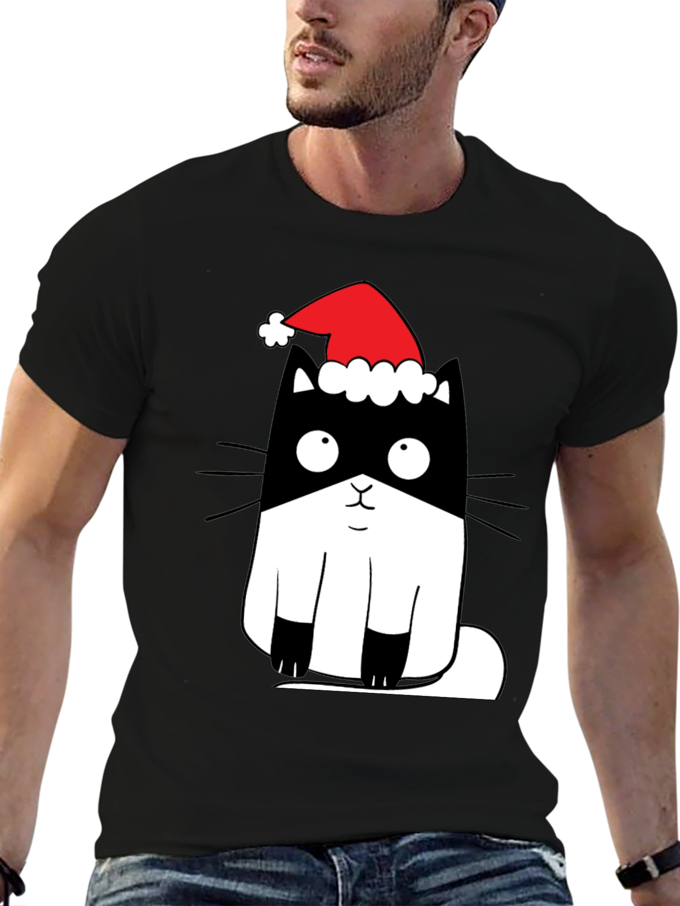 Cute Christmas Cat T-Shirt