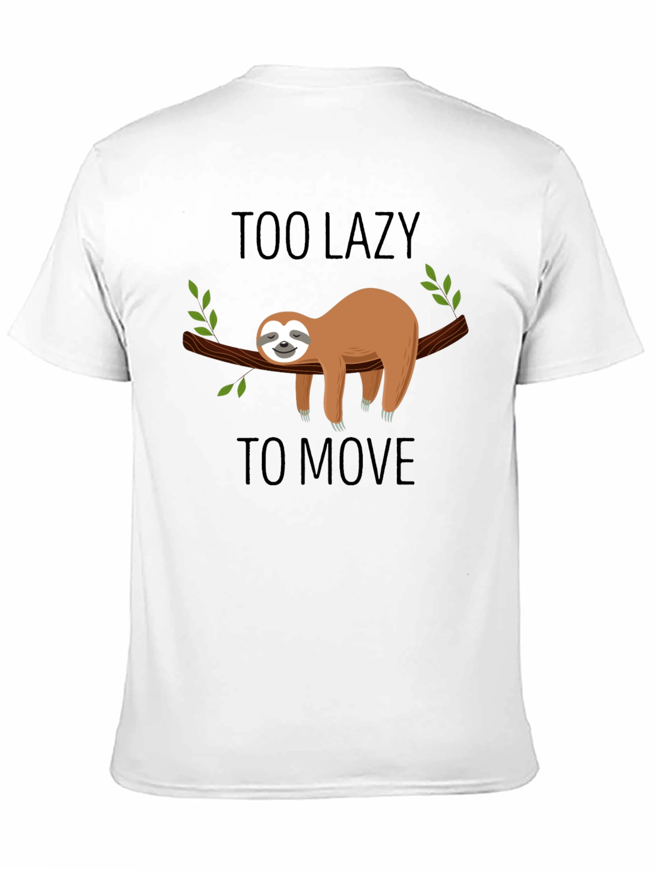 Lazy Sloth Graphic T-Shirt - Mens Black Tee