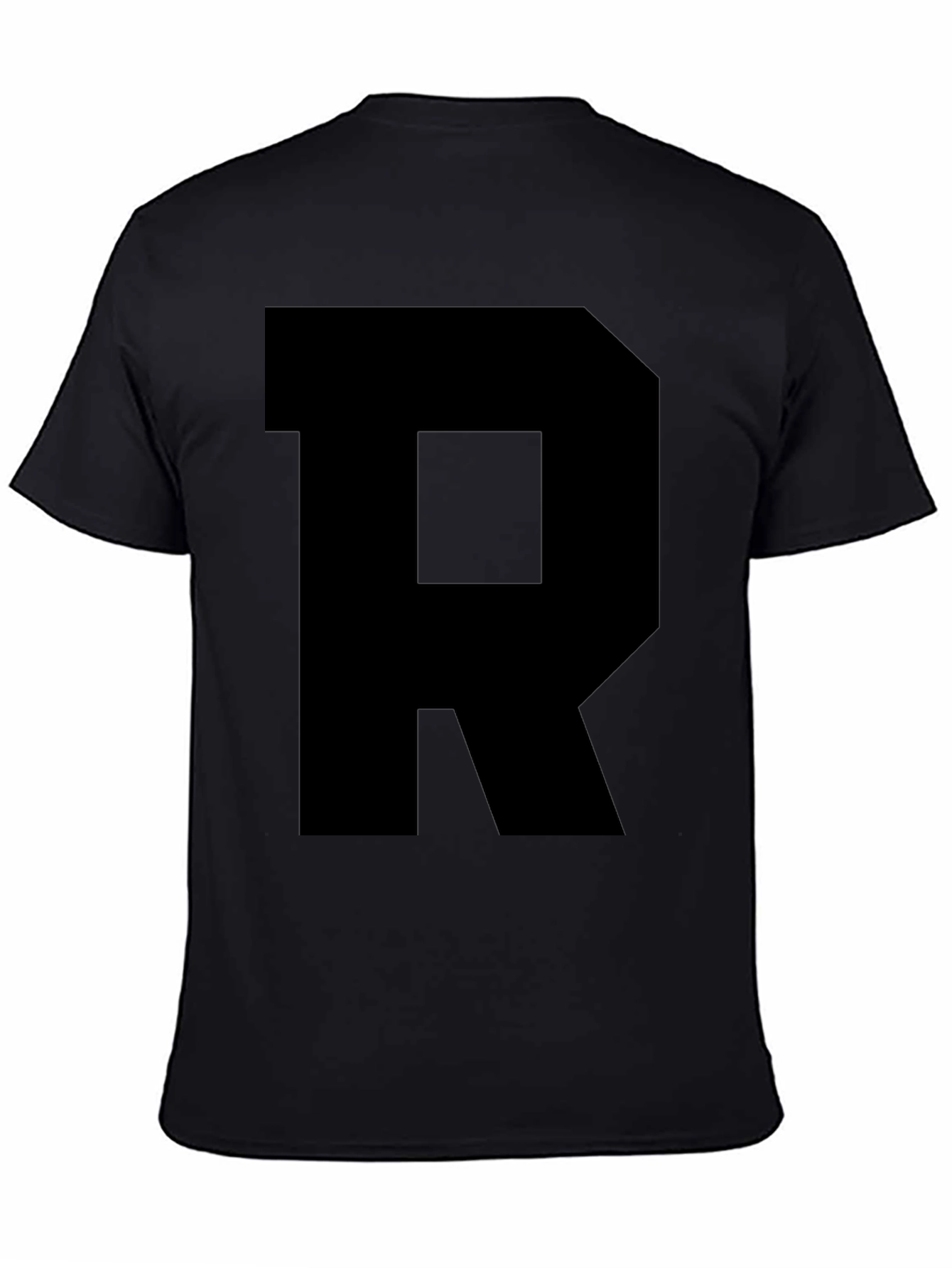 Black R Graphic Tee - Bold Statement T-Shirt