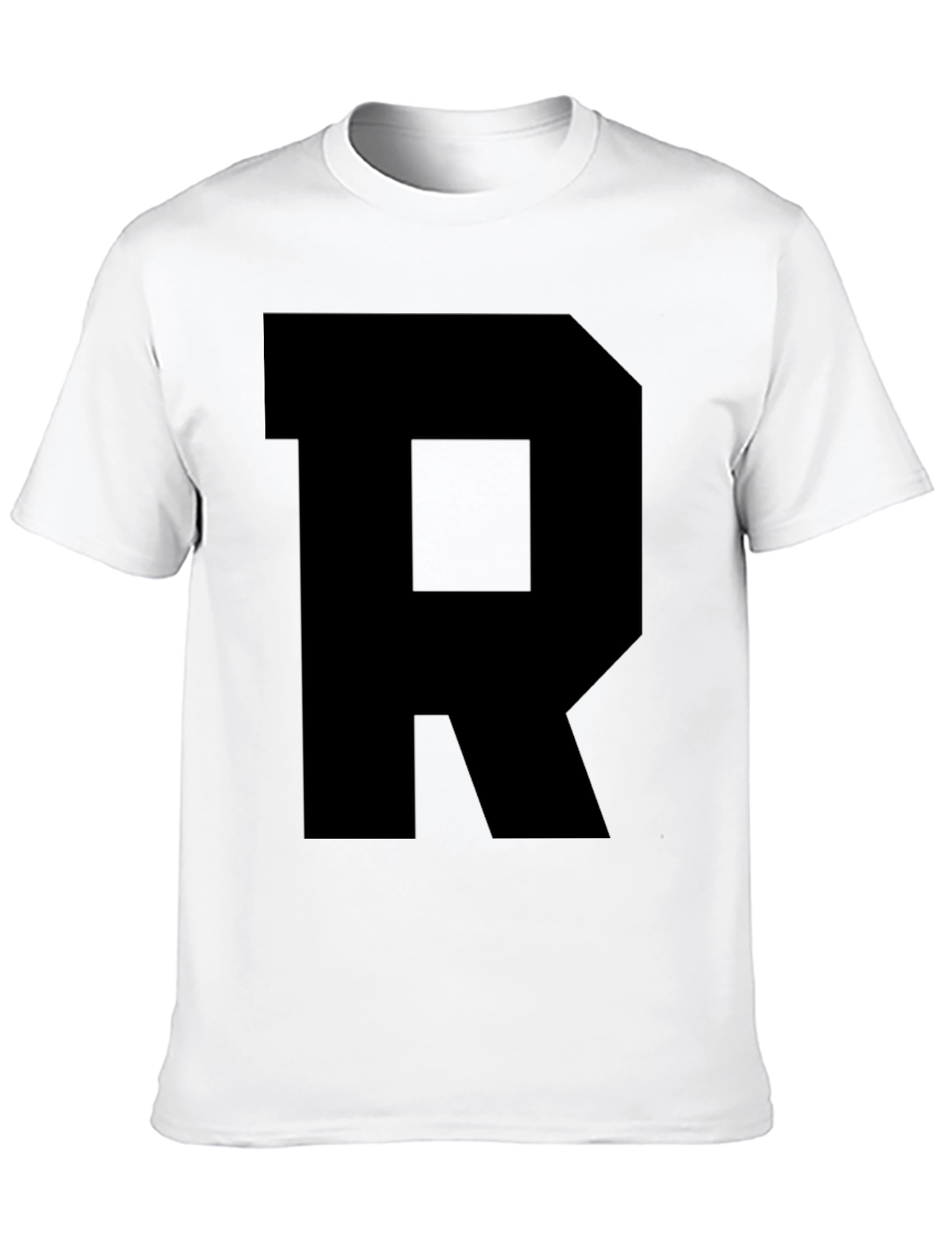 Black R Graphic Tee - Bold Statement T-Shirt