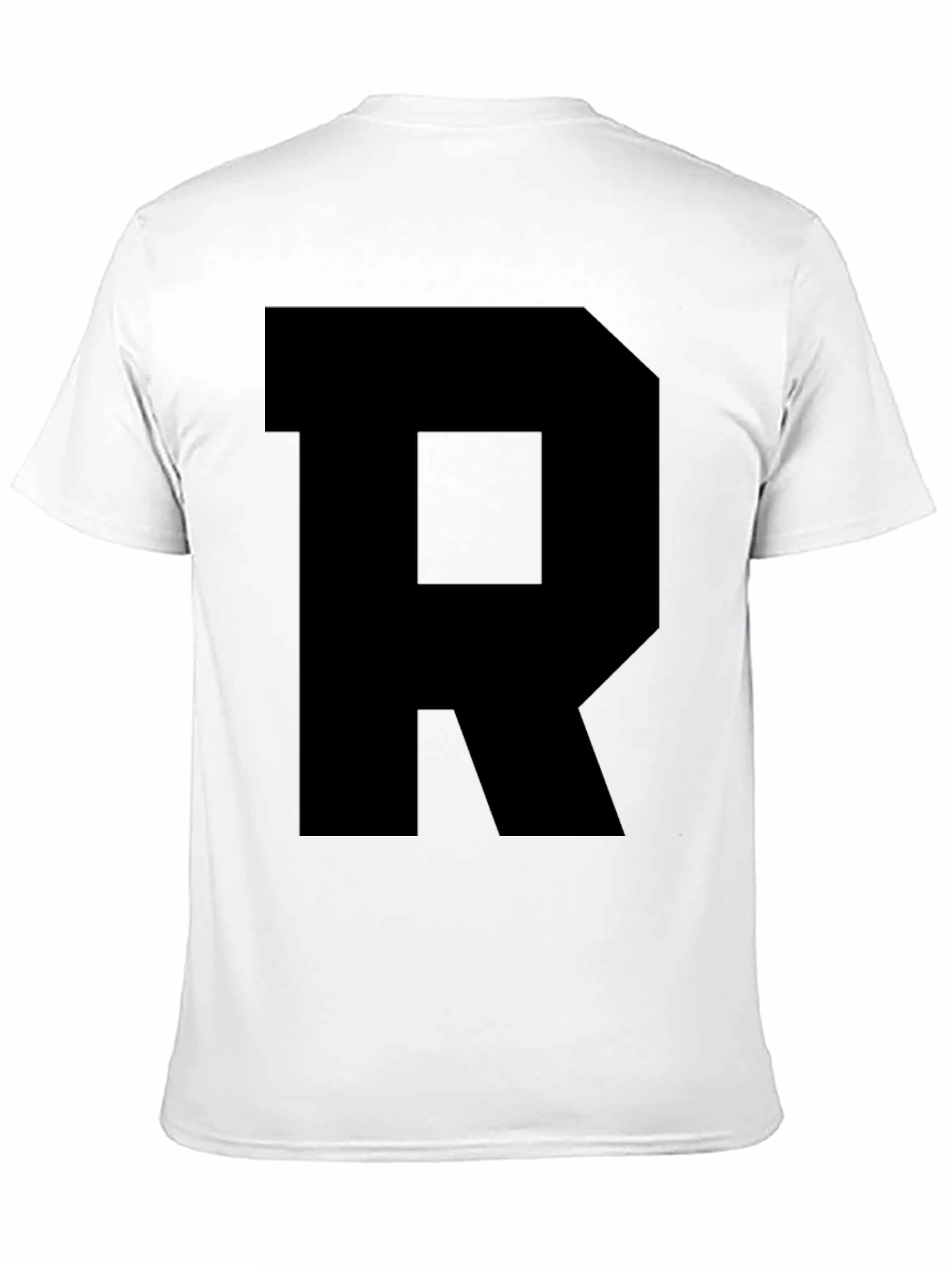 Black R Graphic Tee - Bold Statement T-Shirt