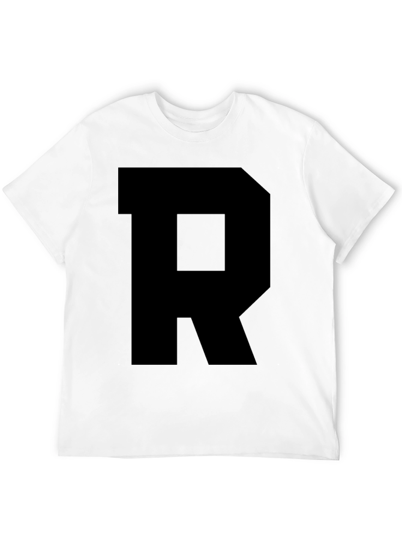 Black R Graphic Tee - Bold Statement T-Shirt