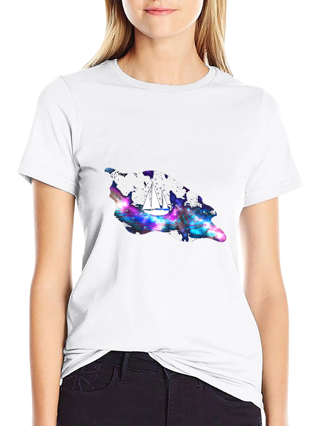 Sailboat Galaxy T-Shirt