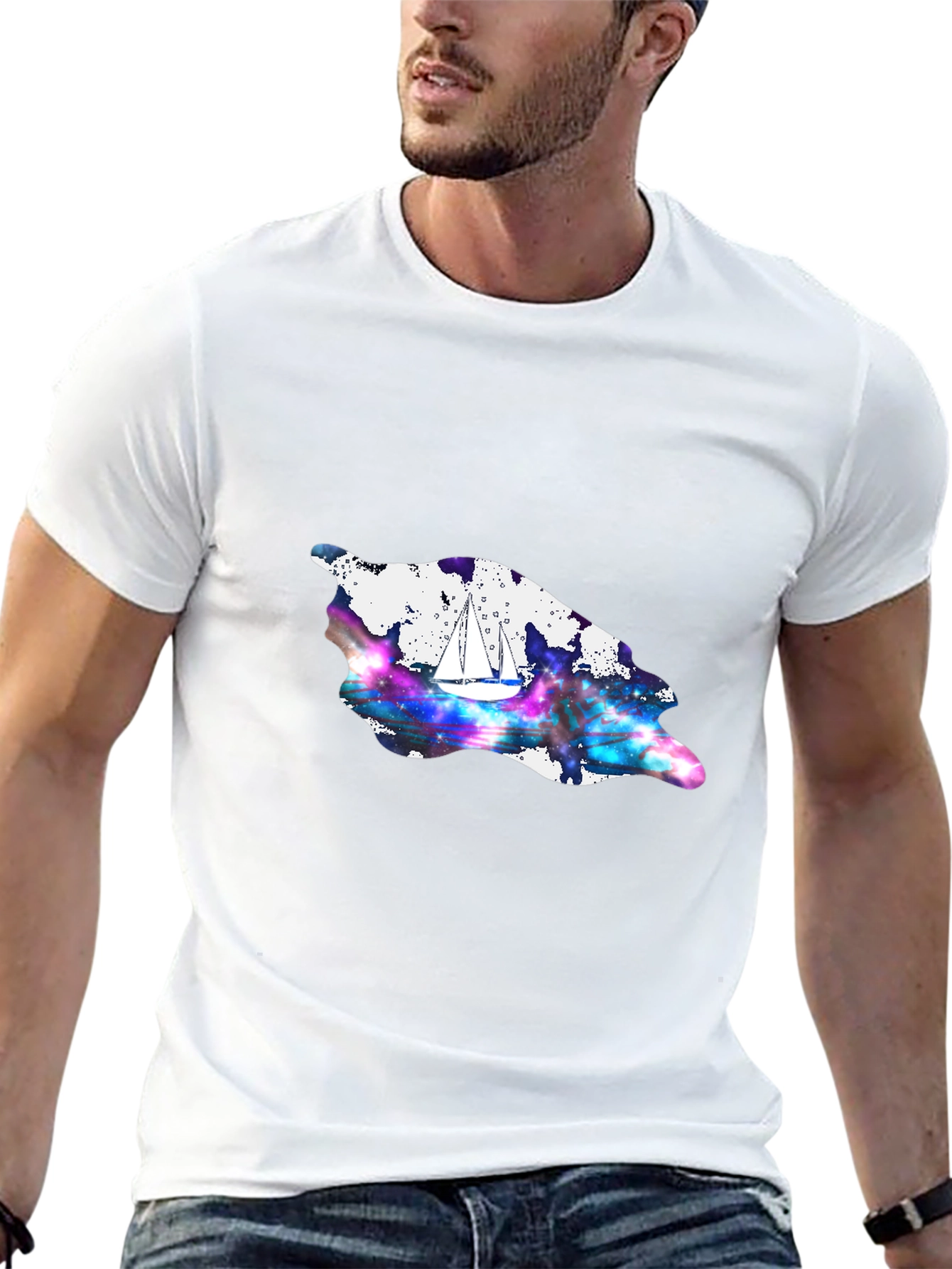 Sailboat Galaxy T-Shirt