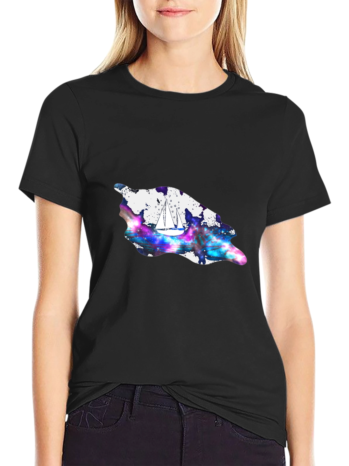 Sailboat Galaxy T-Shirt