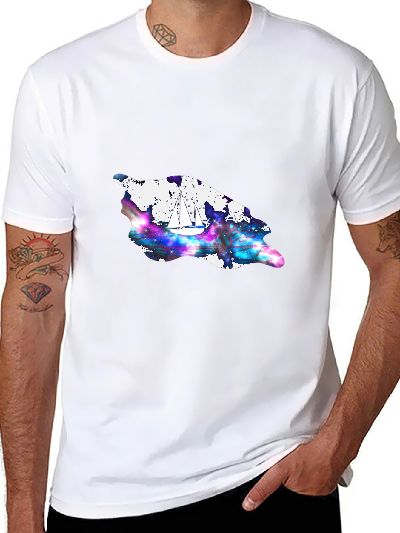 Sailboat Galaxy T-Shirt