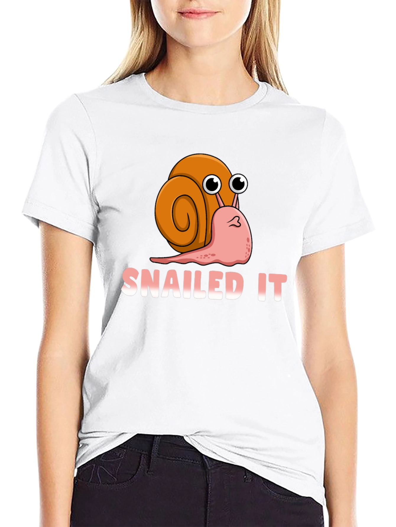 SNAILED IT T-Shirt Funny Snail Pun Tee