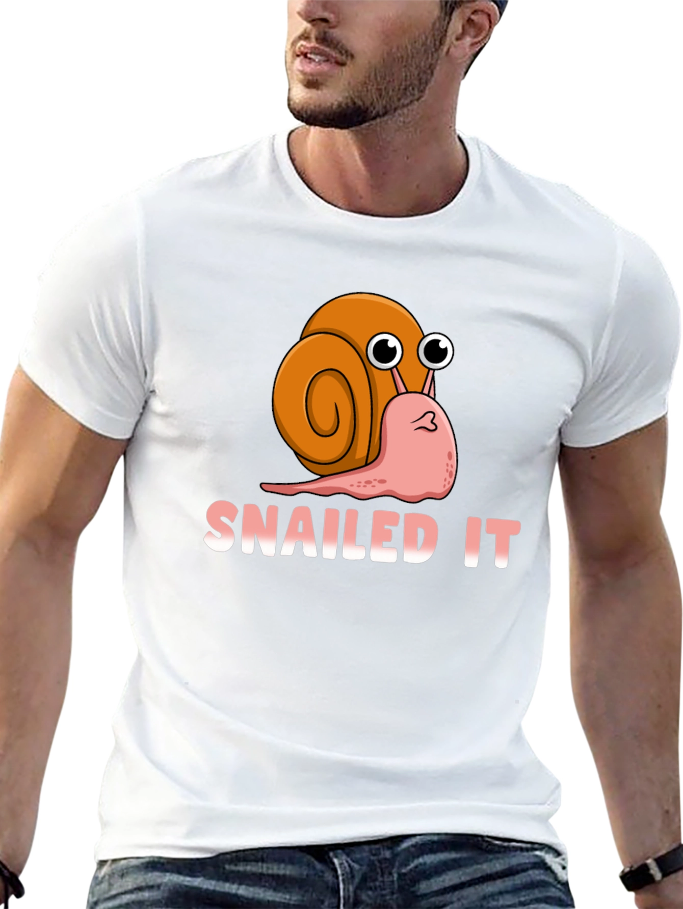 SNAILED IT T-Shirt Funny Snail Pun Tee