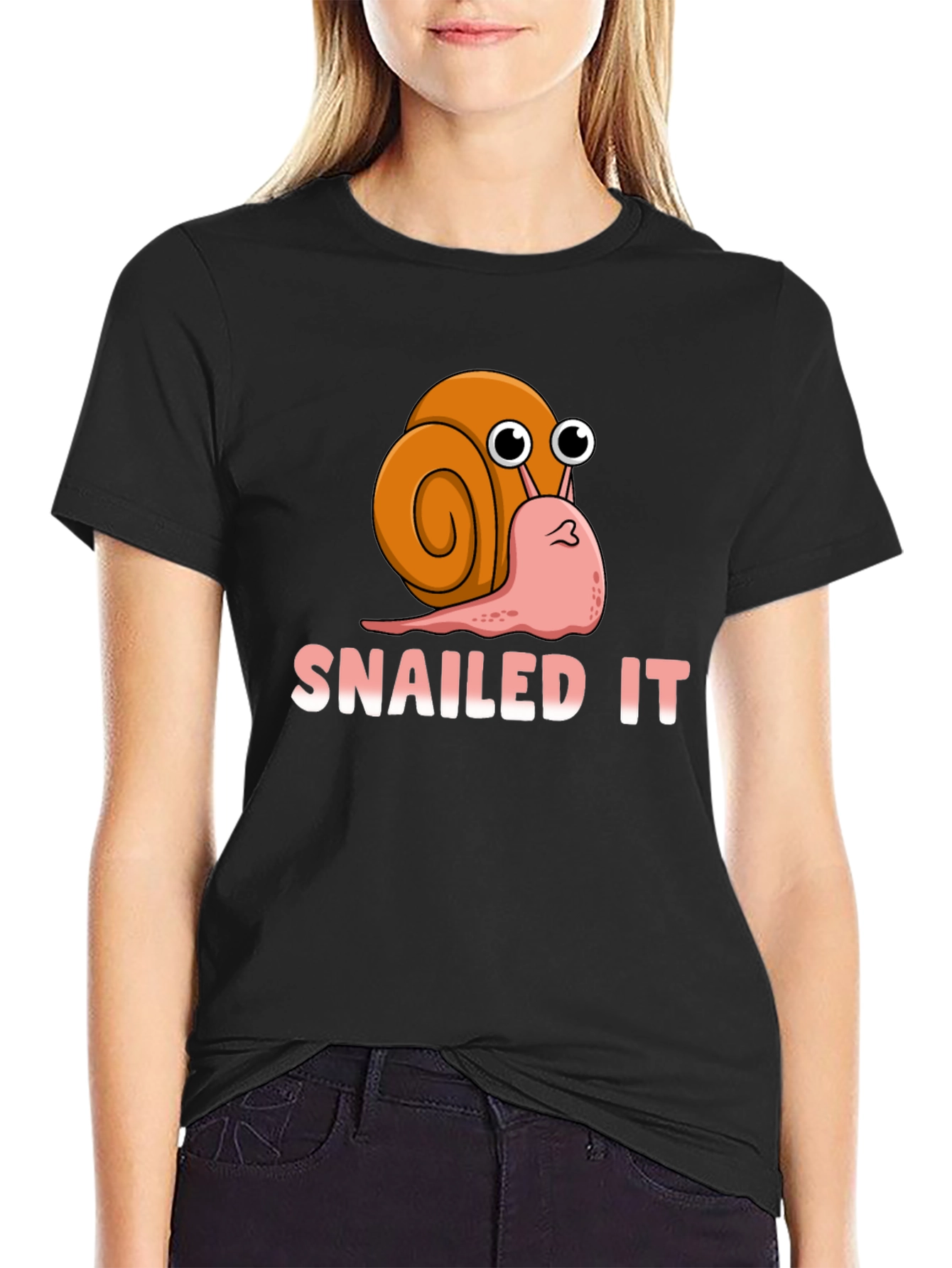 SNAILED IT T-Shirt Funny Snail Pun Tee