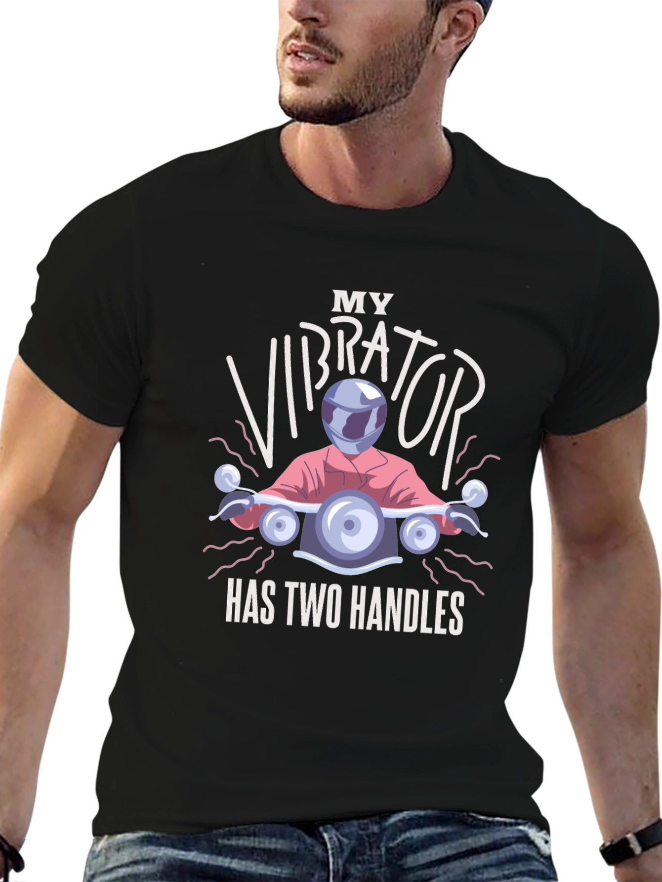 Funny Motorcycle Vibrator T-Shirt